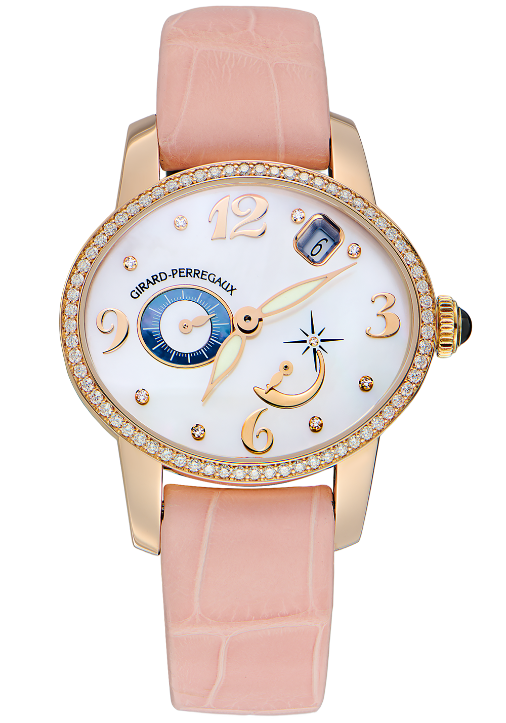 Girard Perregaux Cat's Eye 18K Rose Gold & Diamonds Lady's Watch