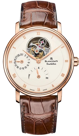 Blancpain Villeret Tourbillon 8 Day Power Reserve 18K Rose Gold Men’s Watch