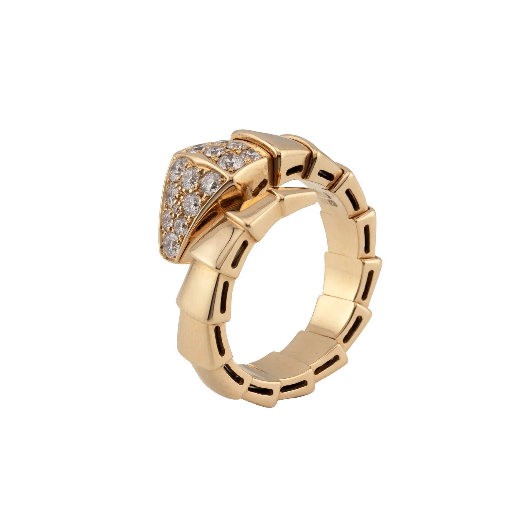 BVLGARI ローズゴールド リング Bvlgari Fiorever 18k Rose Gold Diamond Cocktail Ring