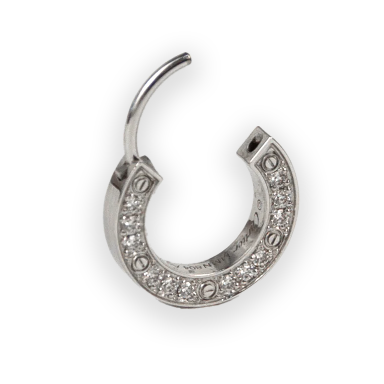 Cartier 18K White Gold Diamond Lady's Earring