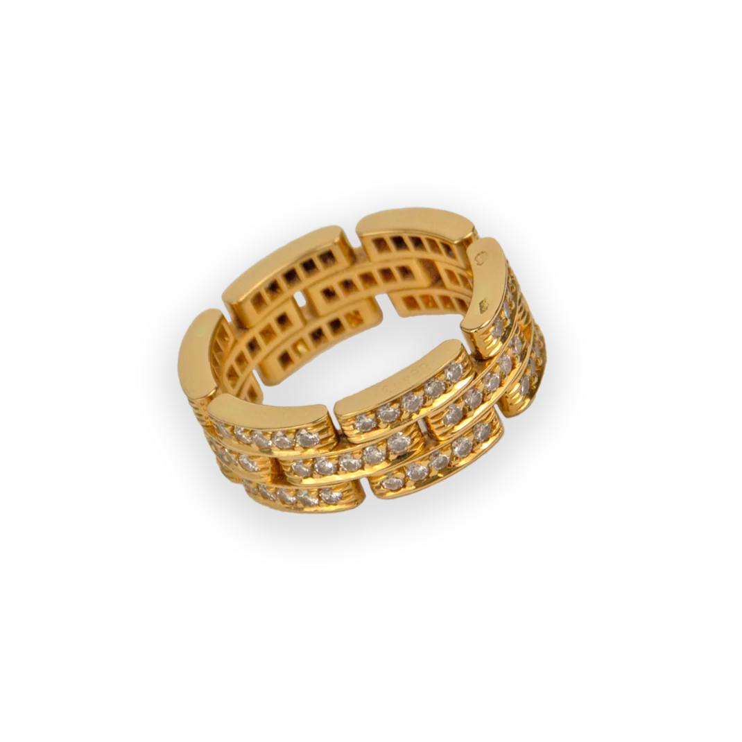 Cartier Mallion Panthe 18K Rose Gold Diamond Lady's Ring