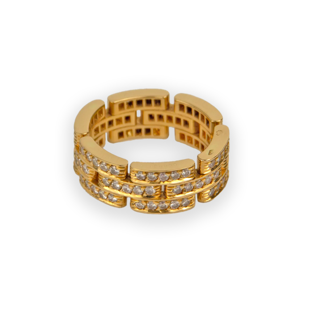 Cartier Mallion Panthe 18K Rose Gold Diamond Lady's Ring