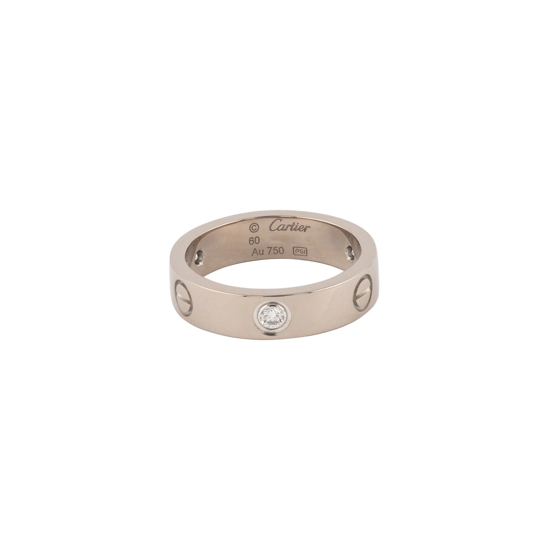 Cartier 18K White Gold Love Lady's Ring