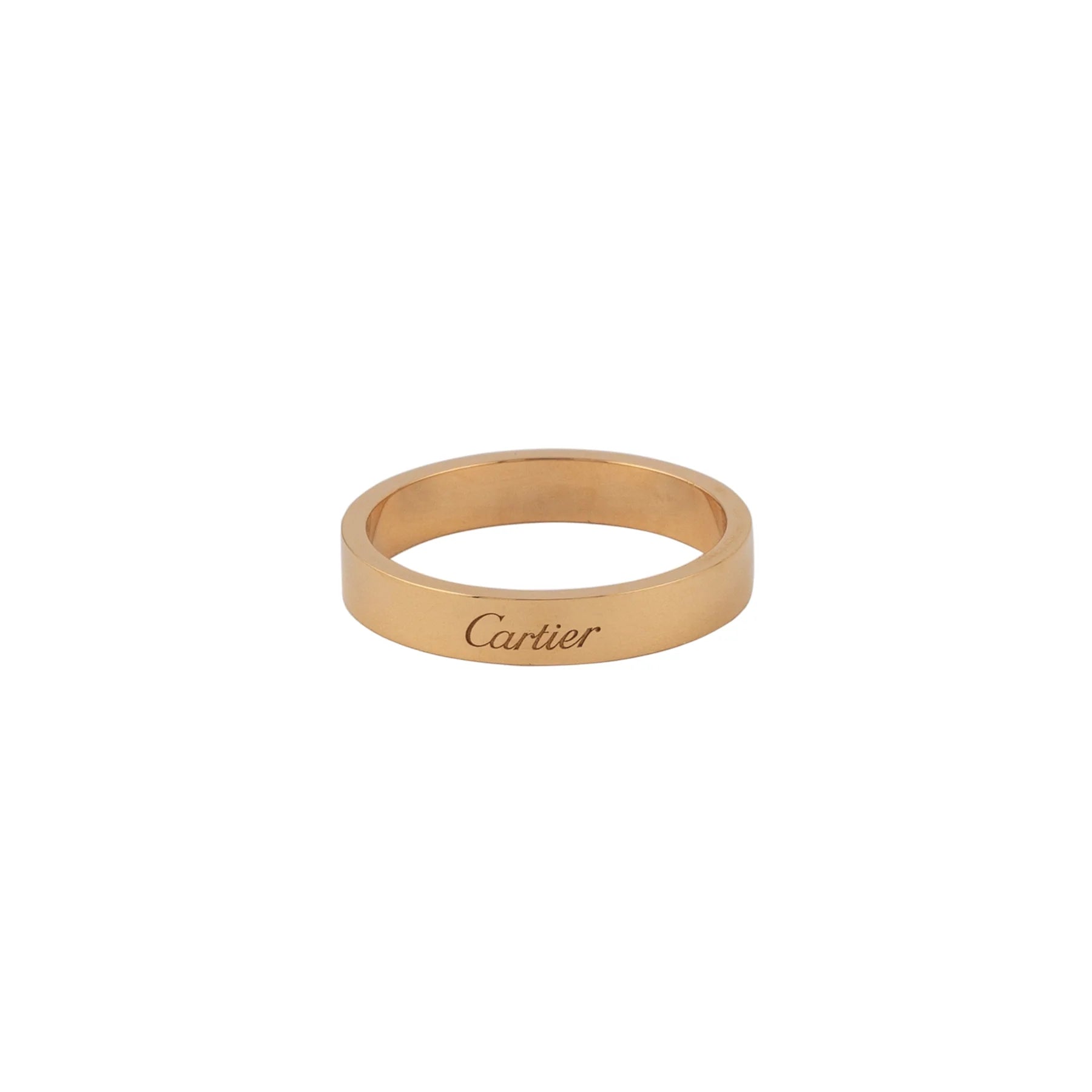 Cartier 18K Rose Gold C de Cartier Wedding Band Lady's Ring