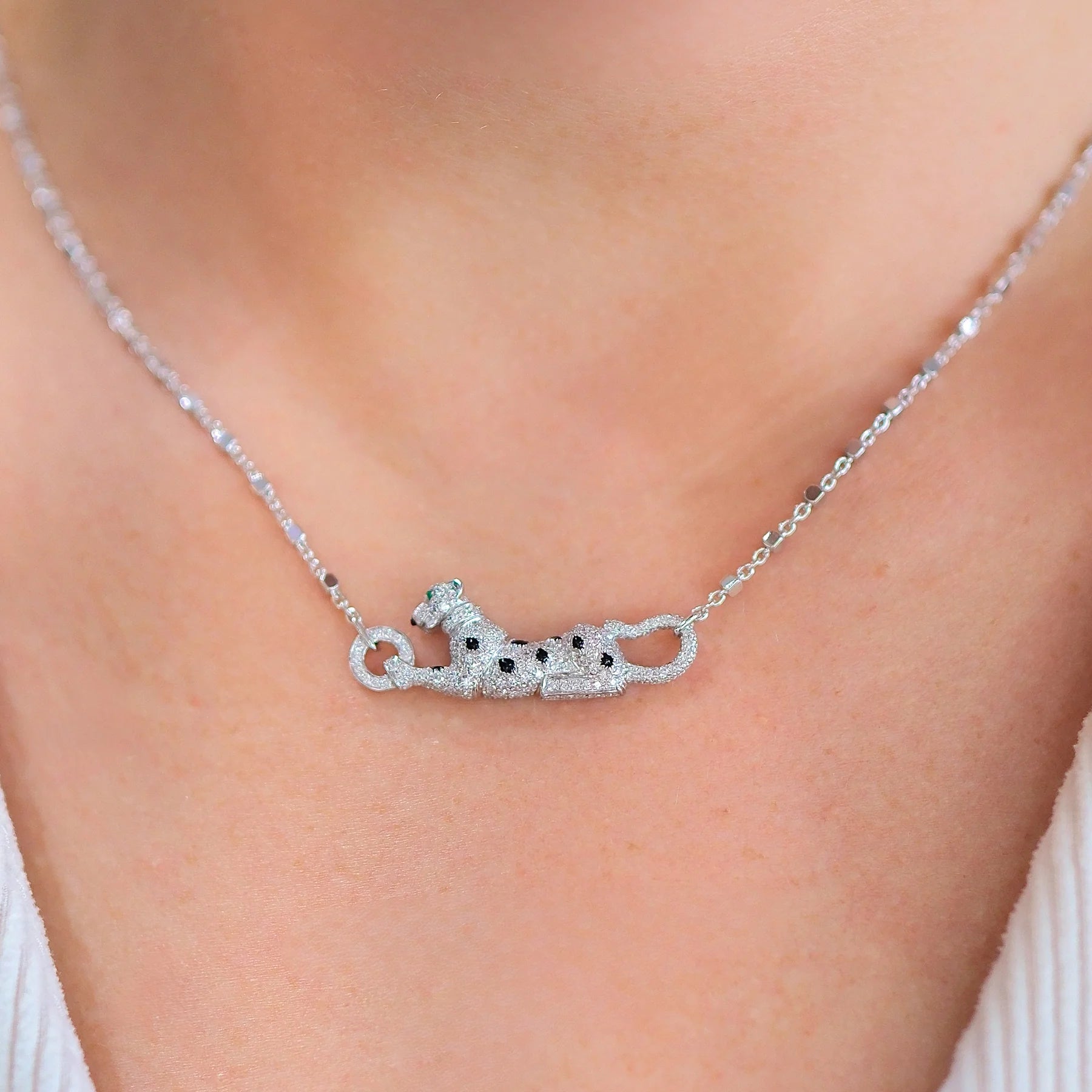 Cartier 18K White Gold Panthère de Cartier Pendant Necklace