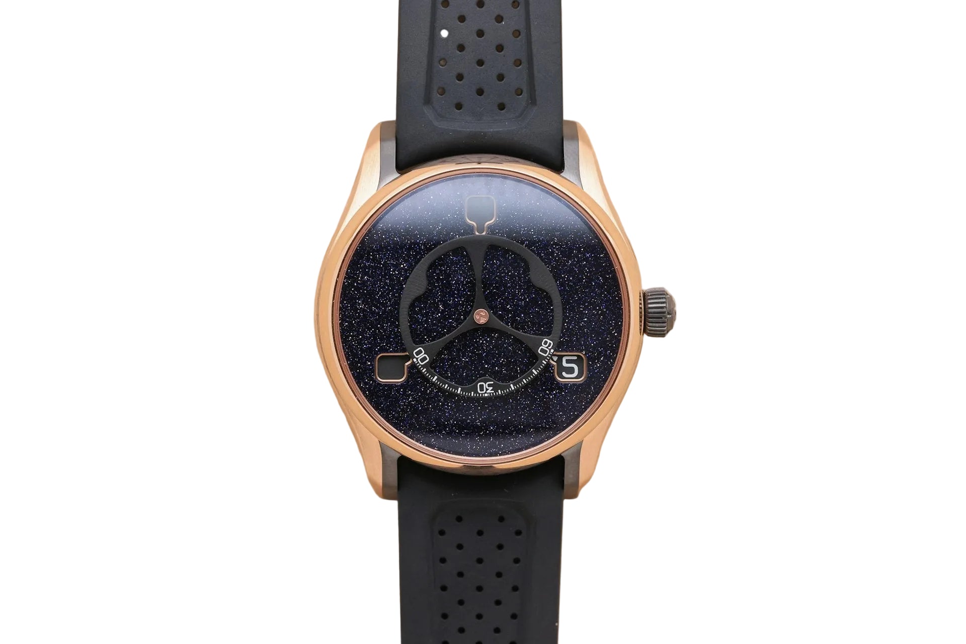 H. Moser & Cie. Pioneer Flying Hours Aventurine 18K Red Gold Men's Watch