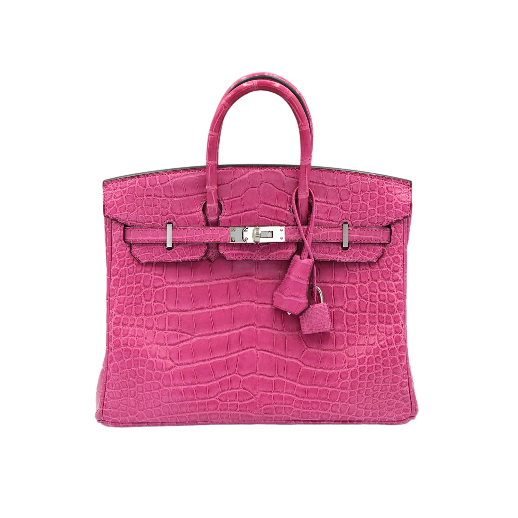 Hermes Birkin 25 Rose Sheherazade Matte Alligator Palladium Hardware Bag