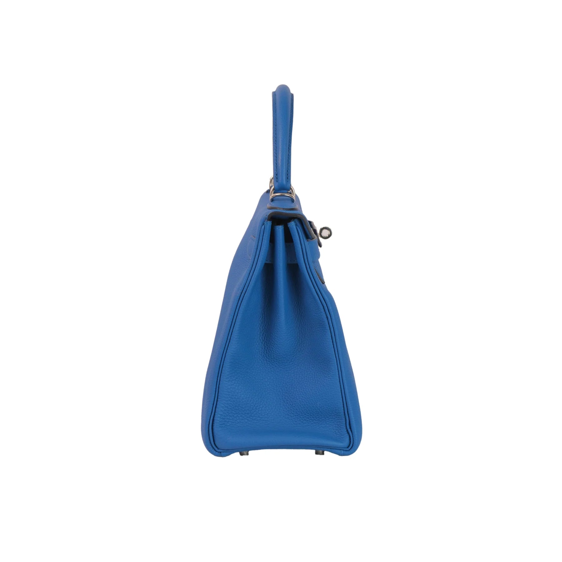 Hermes Kelly 28 Retourne Bleu Electric Togo with Palladium Hardware Bag