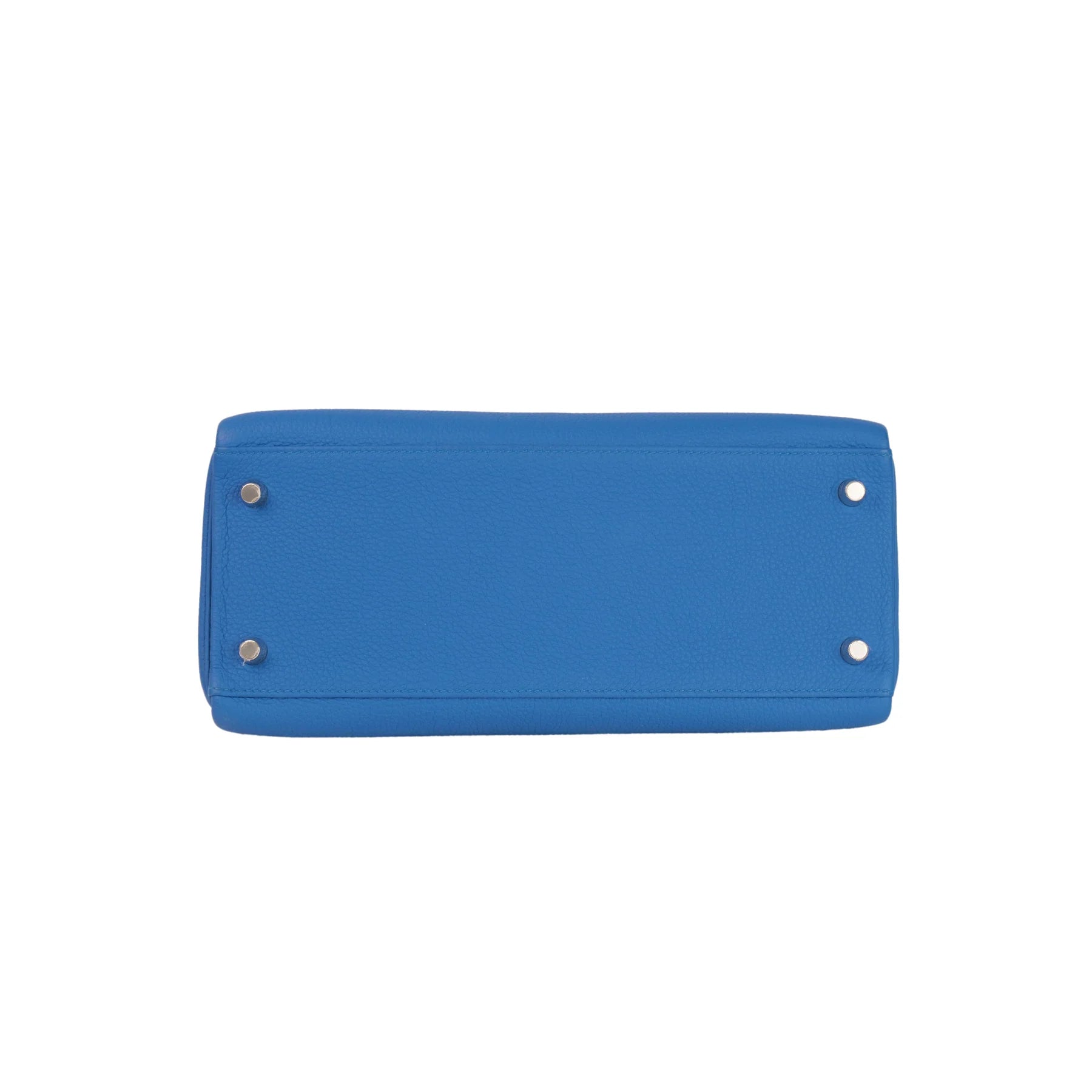 Hermes Kelly 28 Retourne Bleu Electric Togo with Palladium Hardware Bag