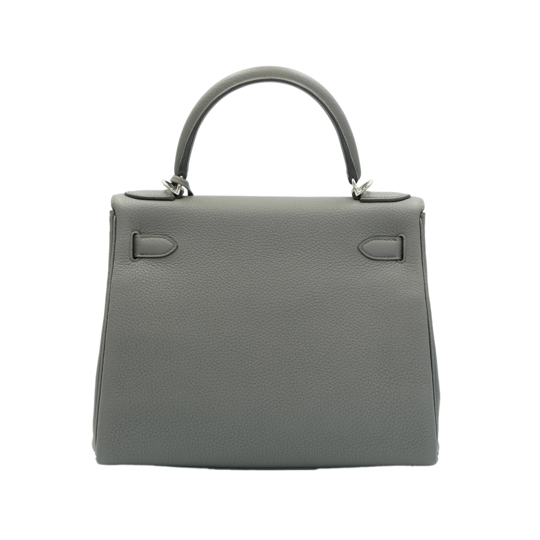 Hermes Kelly 28 Retourne Gris Meyer Togo with Palladium Hardware Bag