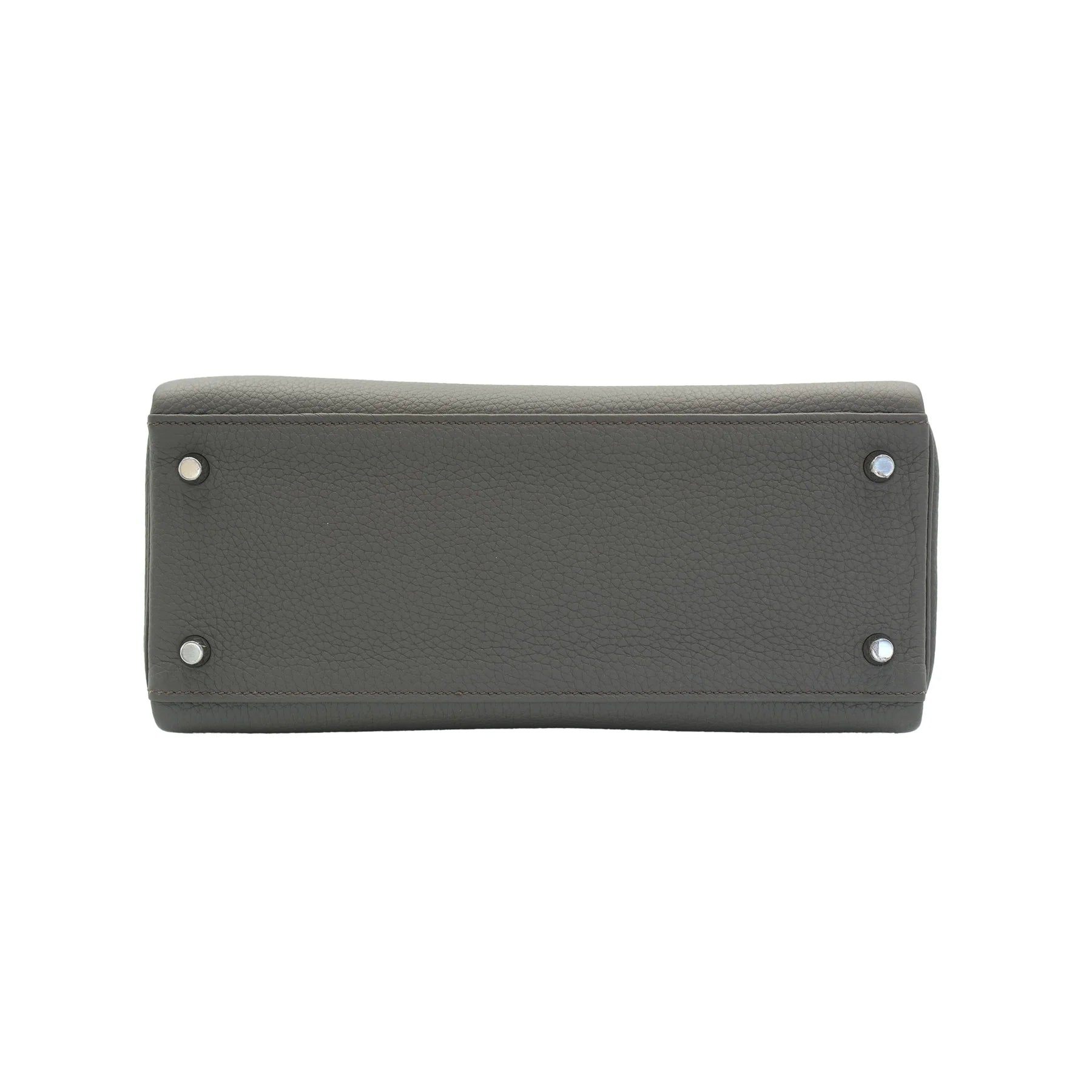 Hermes Kelly 28 Retourne Gris Meyer Togo with Palladium Hardware Bag