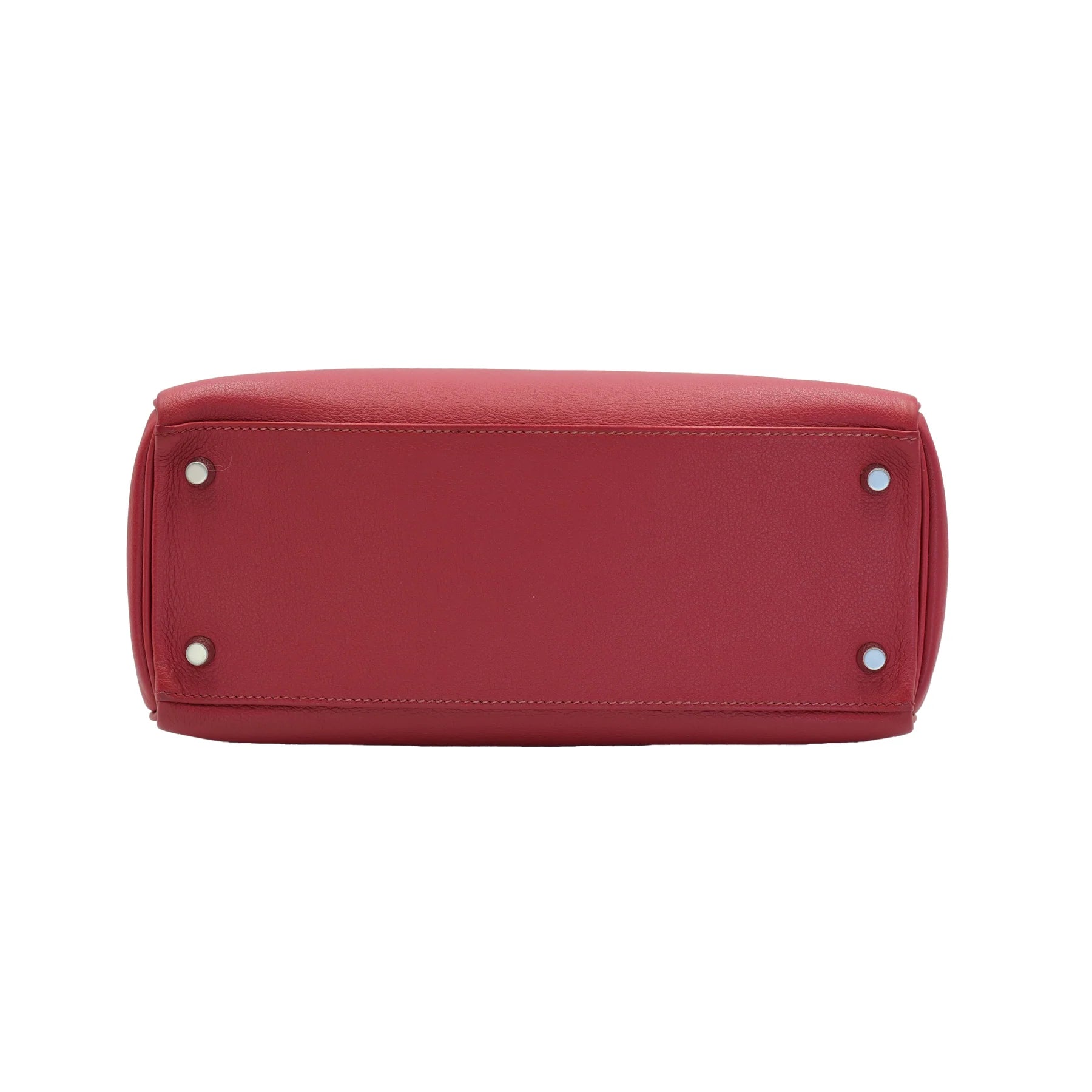 Hermes Kelly 28 Retourne Rubis Evergrain with Palladium Hardware Bag
