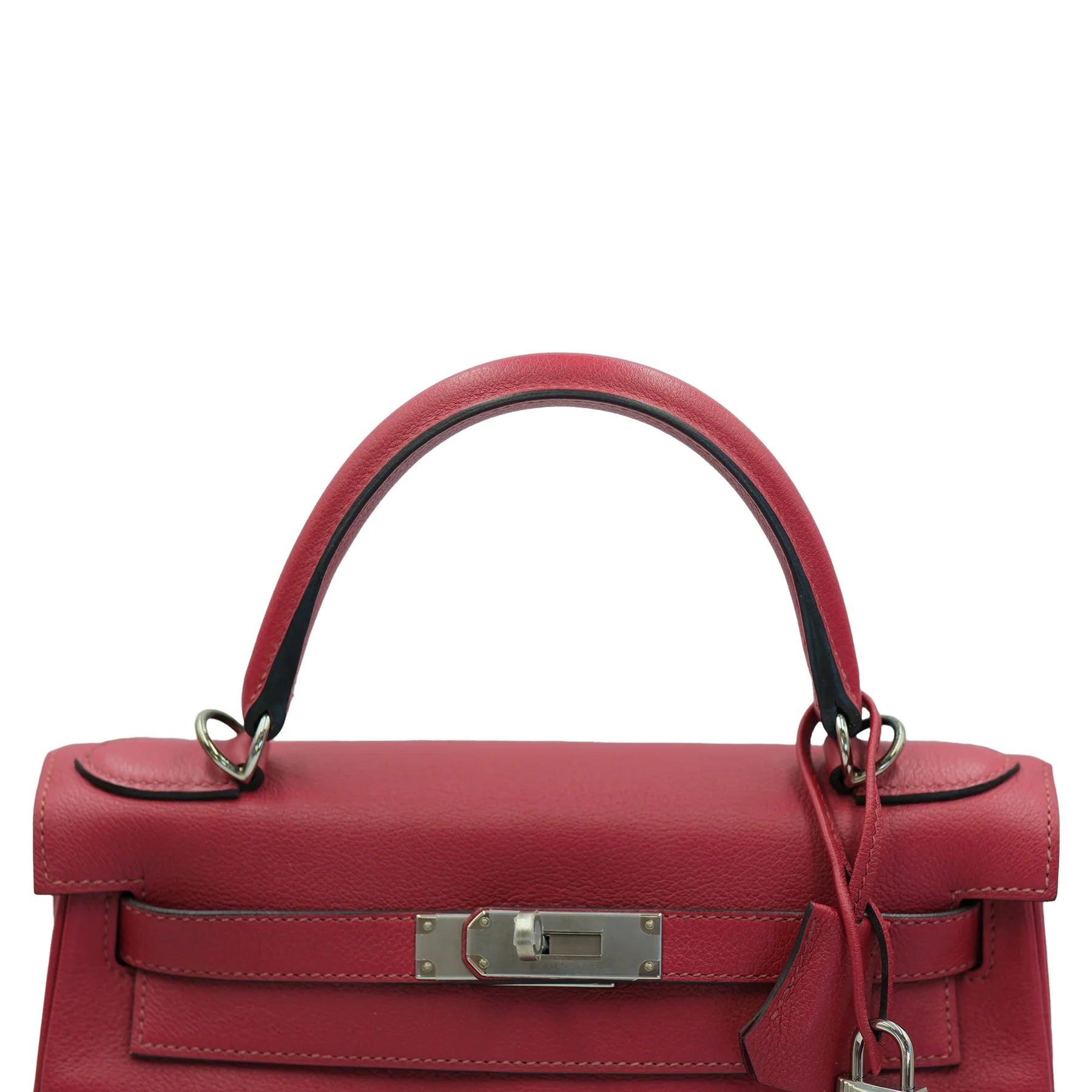 Hermes Kelly 28 Retourne Rubis Evergrain with Palladium Hardware Bag