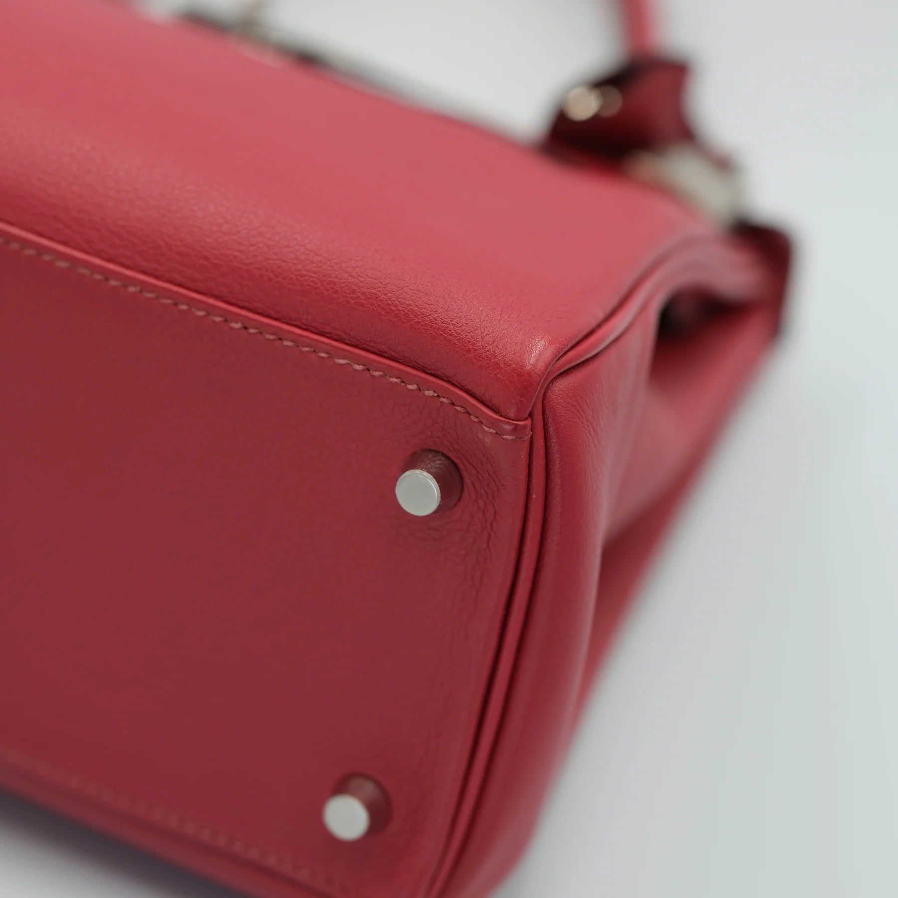 Hermes Kelly 28 Retourne Rubis Evergrain with Palladium Hardware Bag