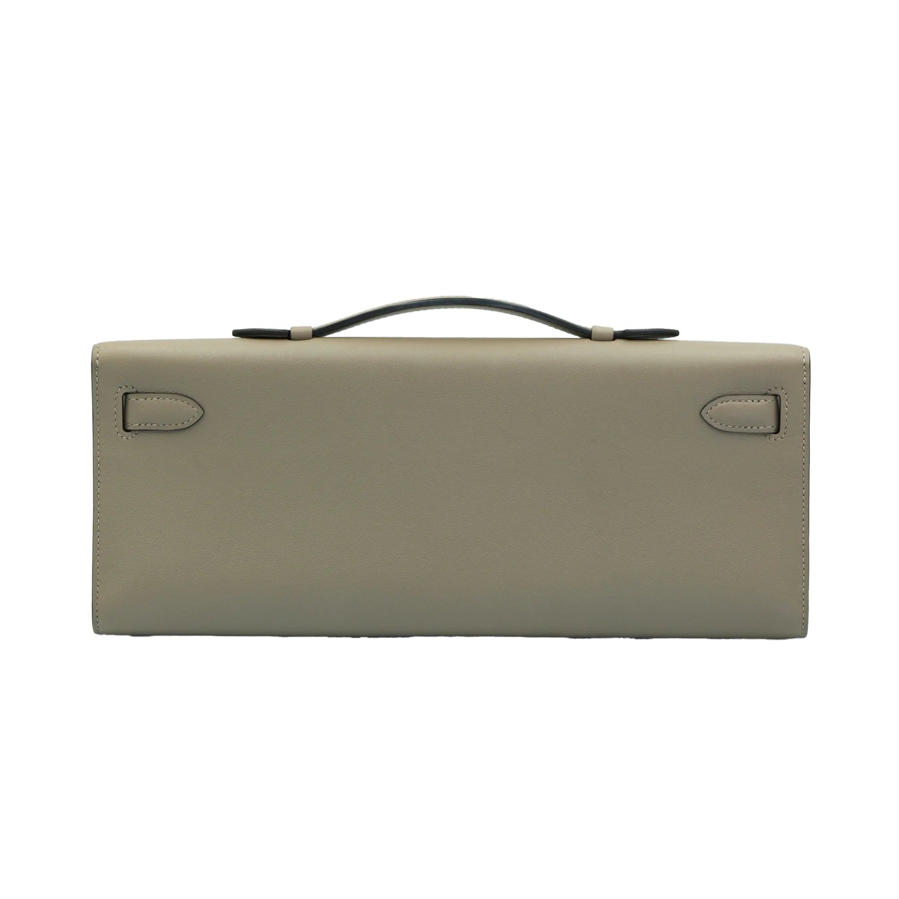Hermes Kelly Cut Gris Asphalt Swift with Gold Hardware Bag