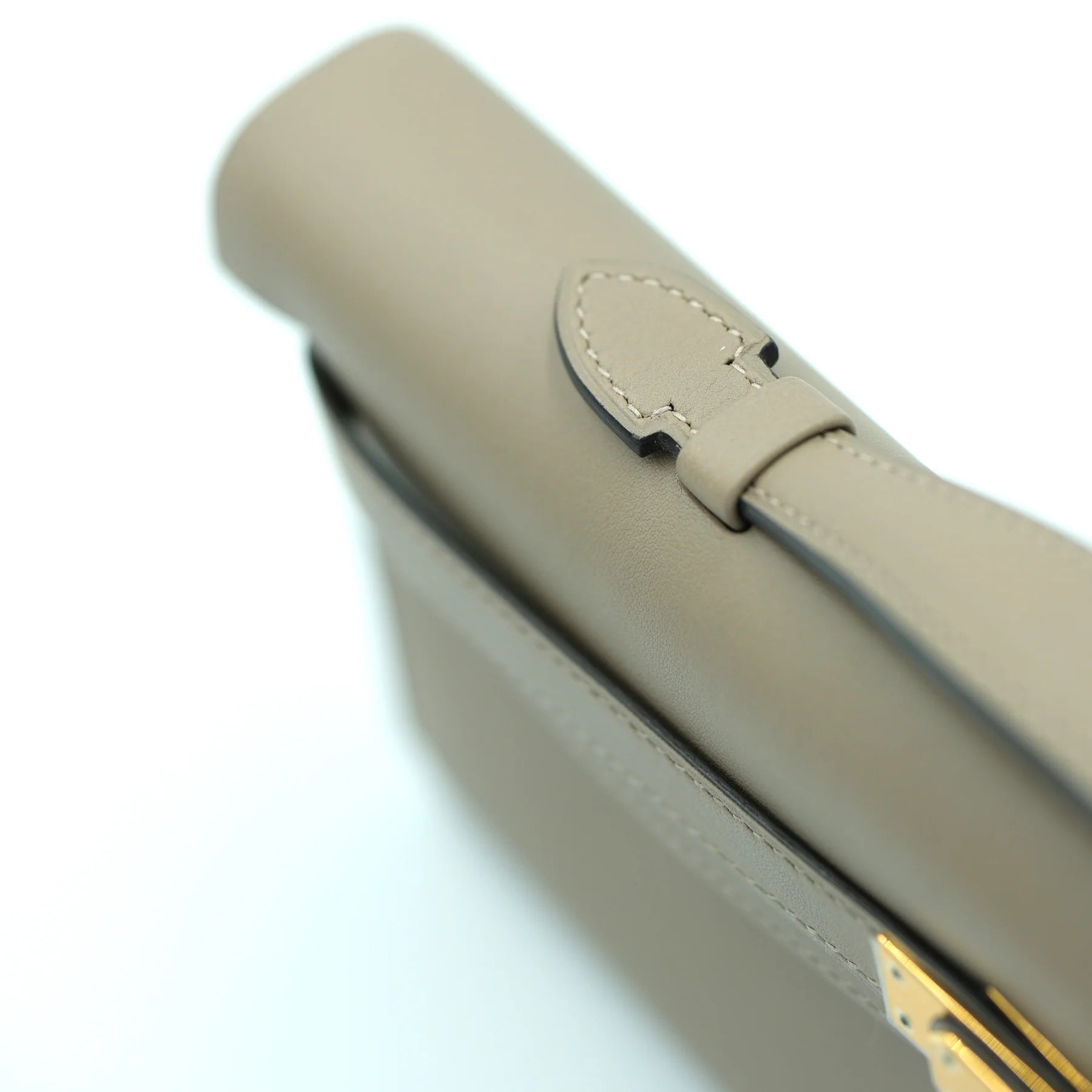 Hermes Kelly Cut Gris Asphalt Swift with Gold Hardware Bag