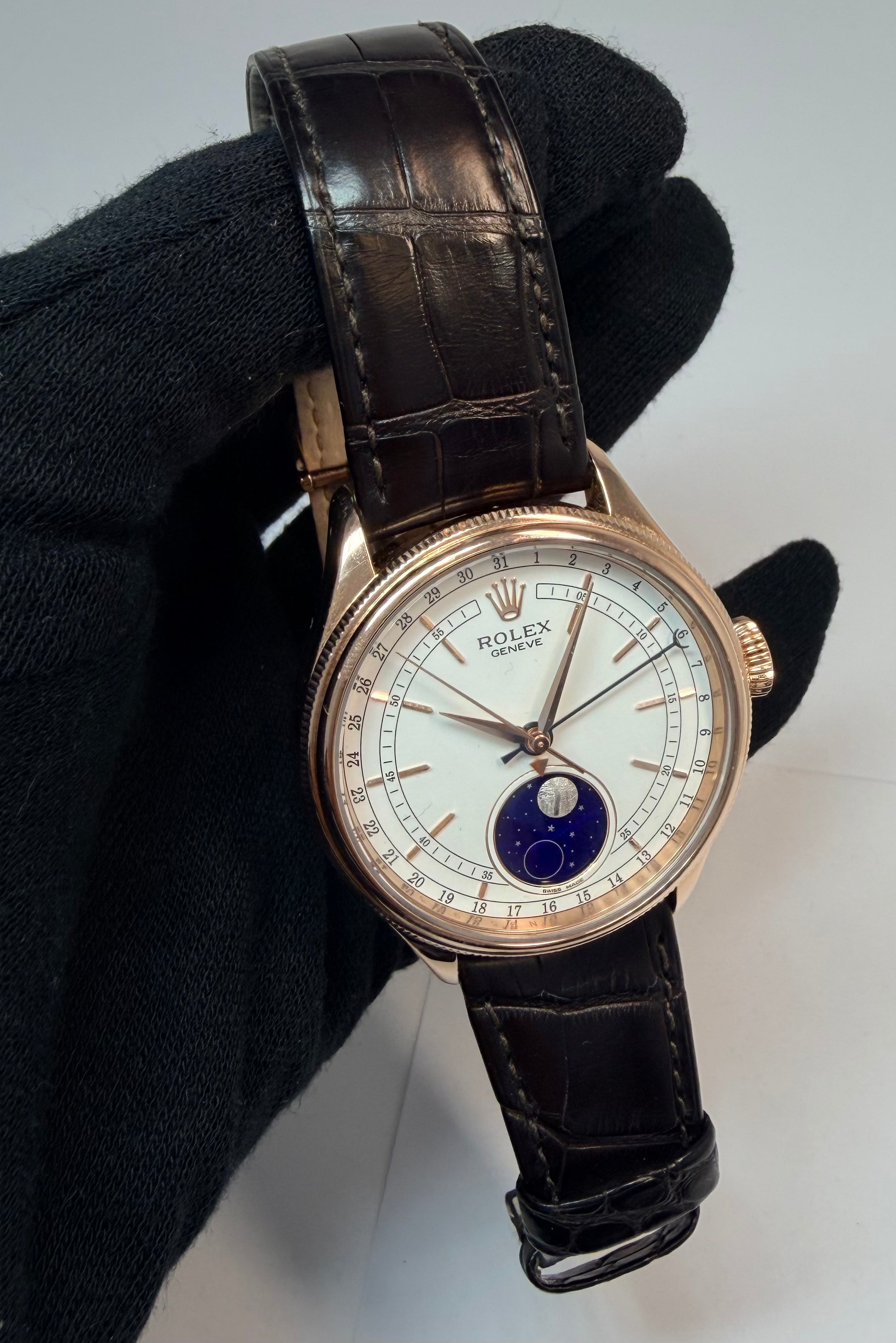 Rolex Cellini Moonphase 18k Rose Gold Men's Watch