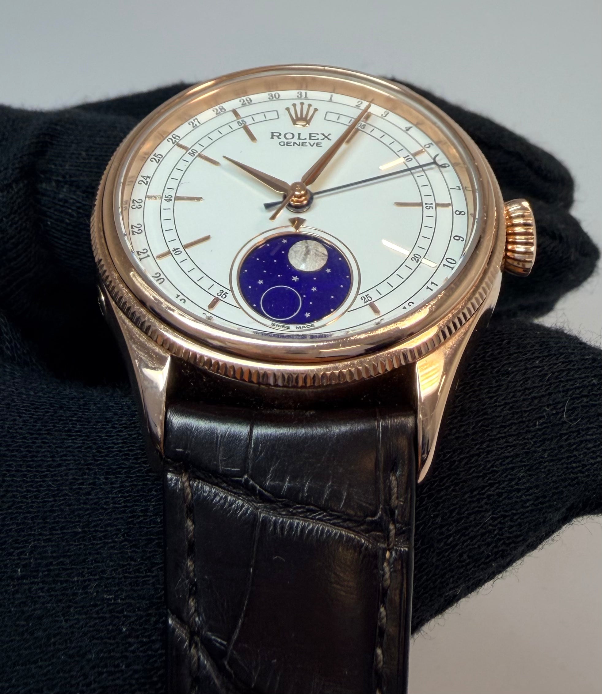 Rolex Cellini Moonphase 18k Rose Gold Men's Watch