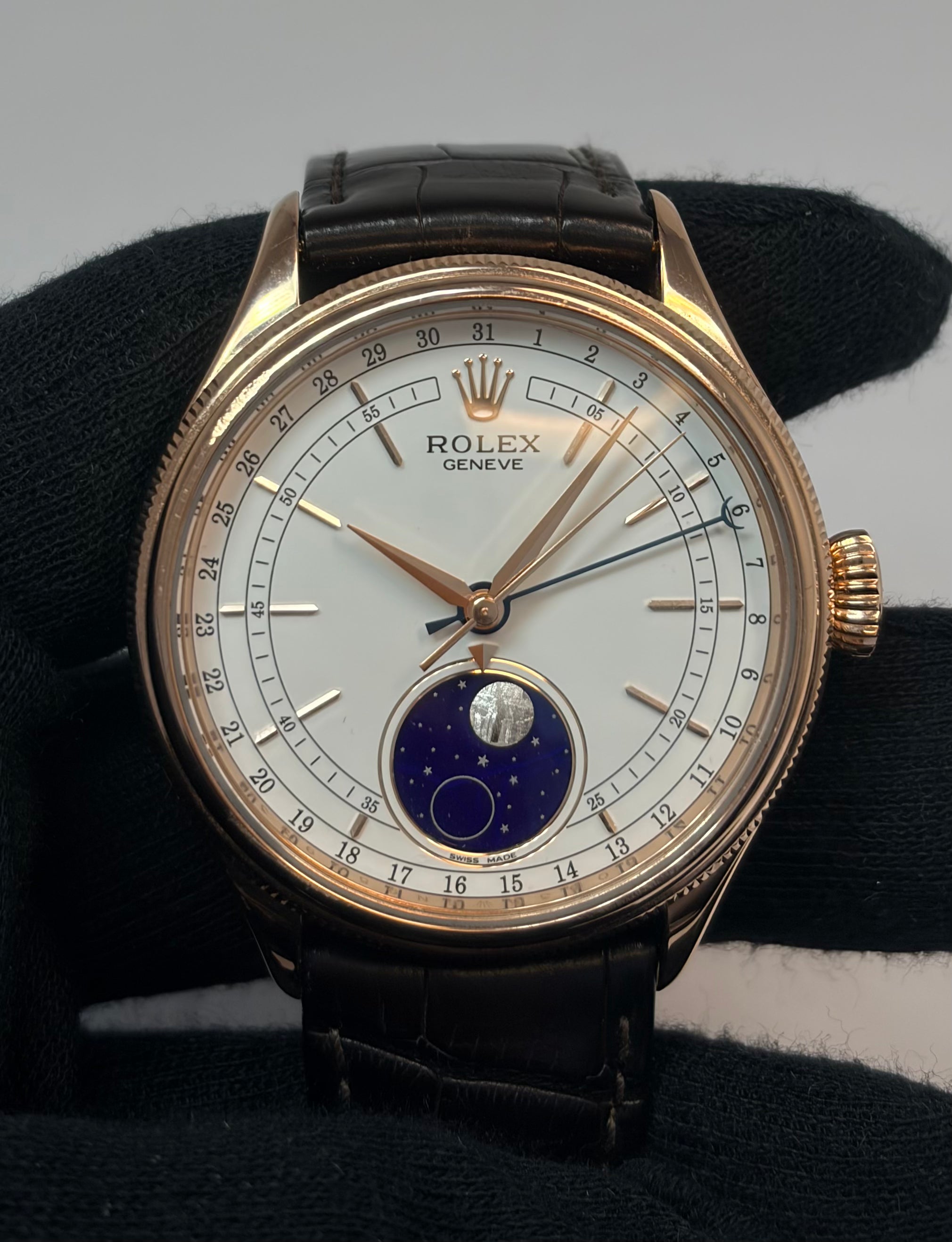 Rolex Cellini Moonphase 18k Rose Gold Men's Watch