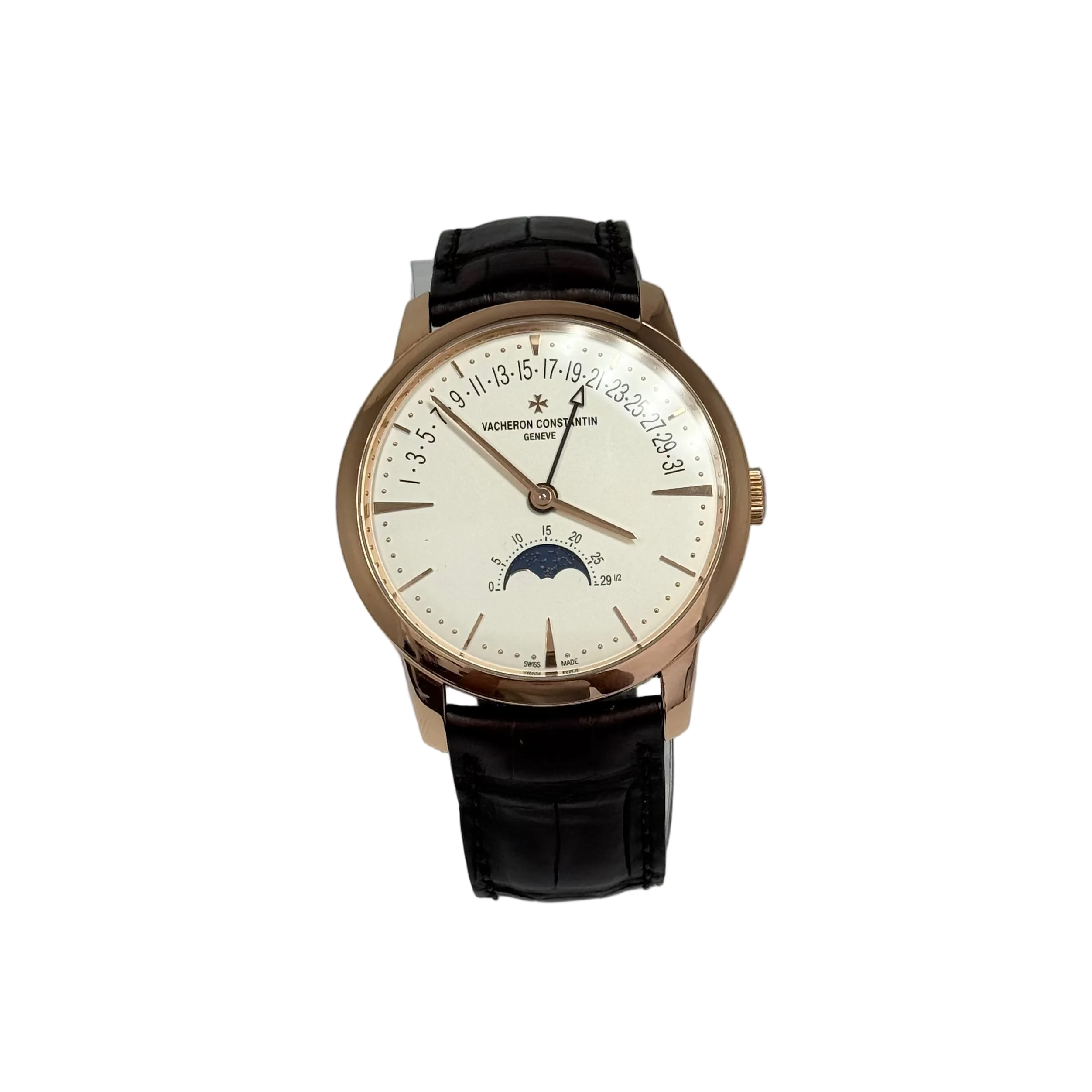 Vacheron Constantin Patrimony Moonphase Retrograde 18K Rose Gold Men's Watch