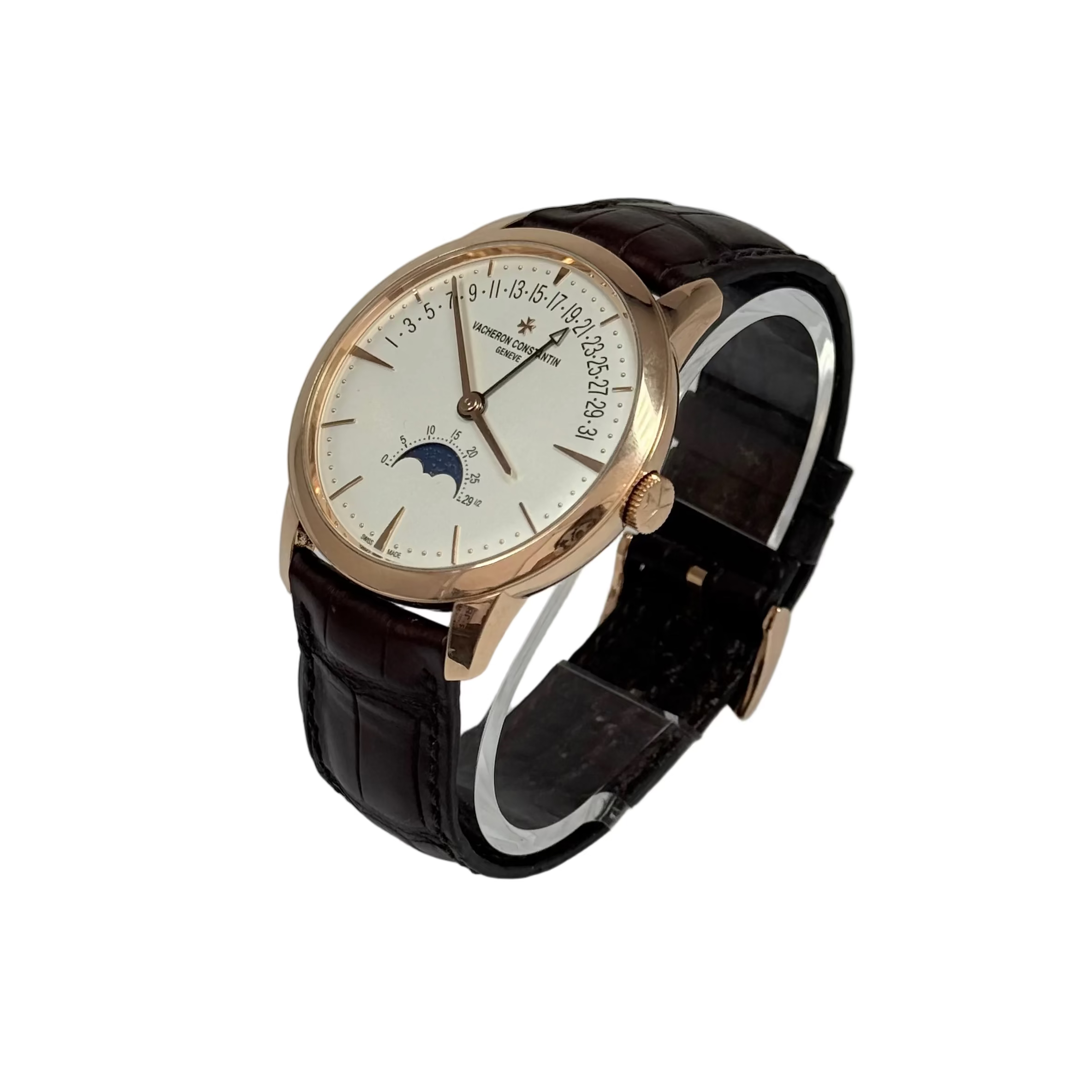 Vacheron Constantin Patrimony Moonphase Retrograde 18K Rose Gold Men's Watch