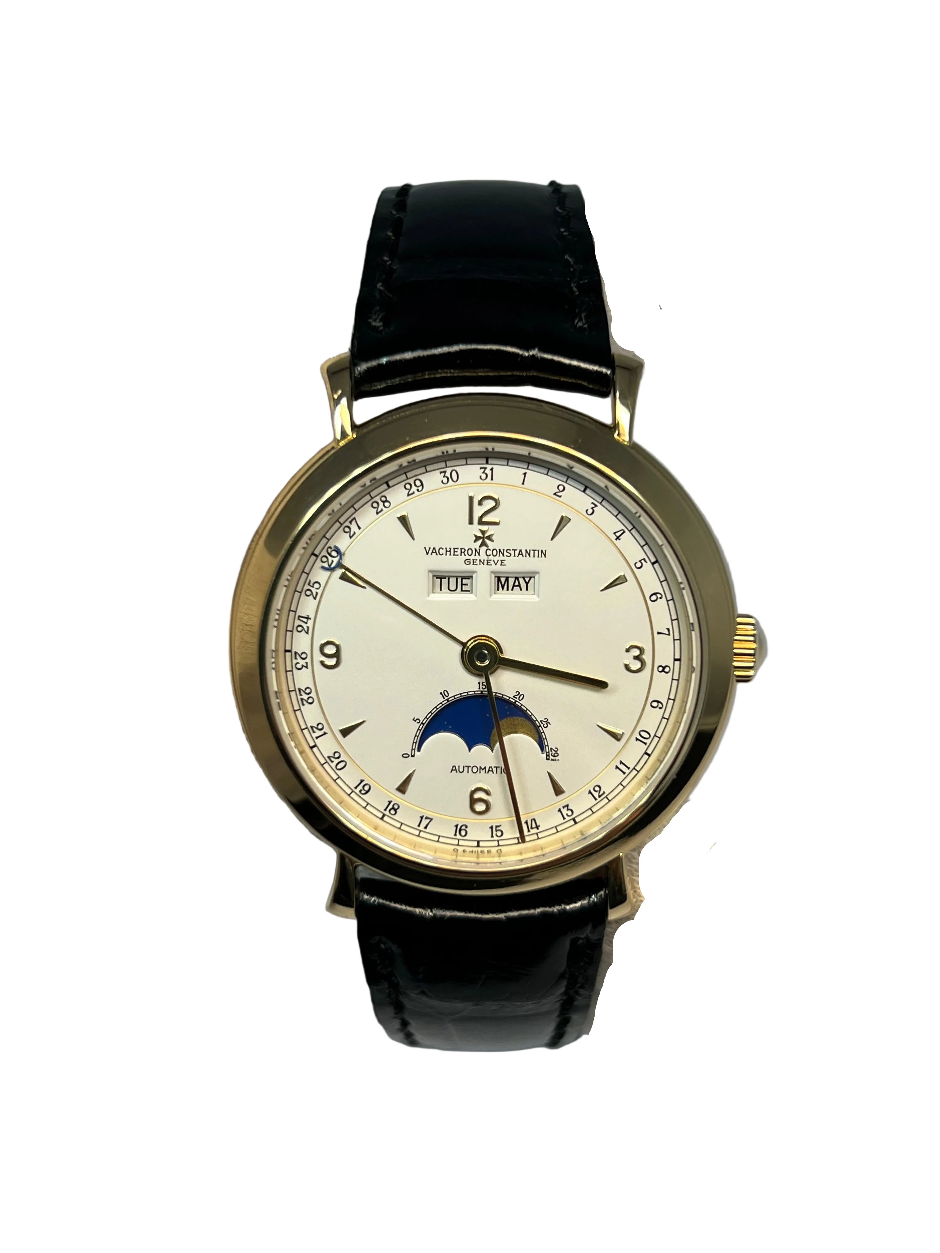 Vacheron Constantin Historiques Triple Calendar 18k Yellow Gold Men's Watch