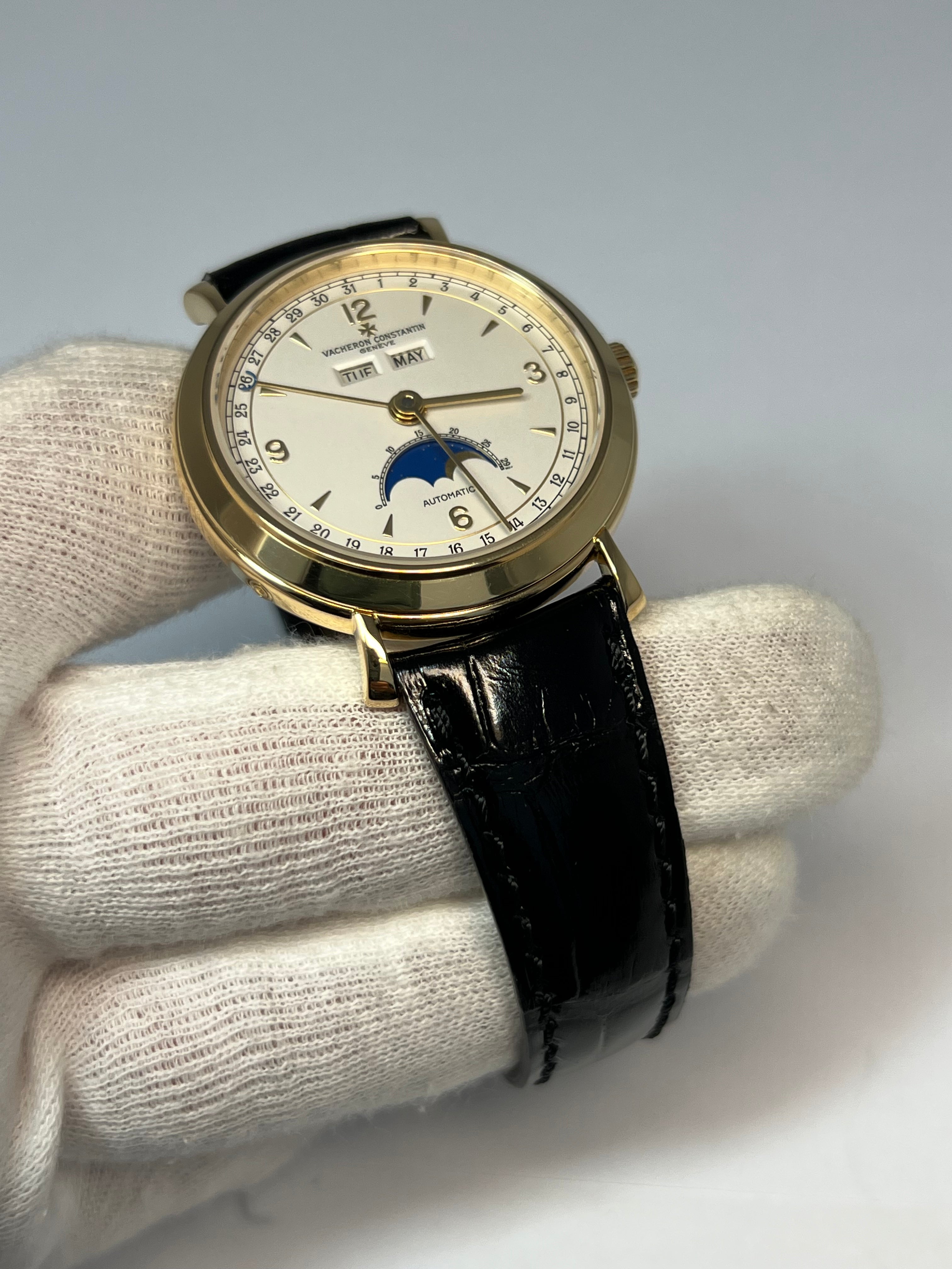Vacheron Constantin Historiques Triple Calendar 18k Yellow Gold Men's Watch