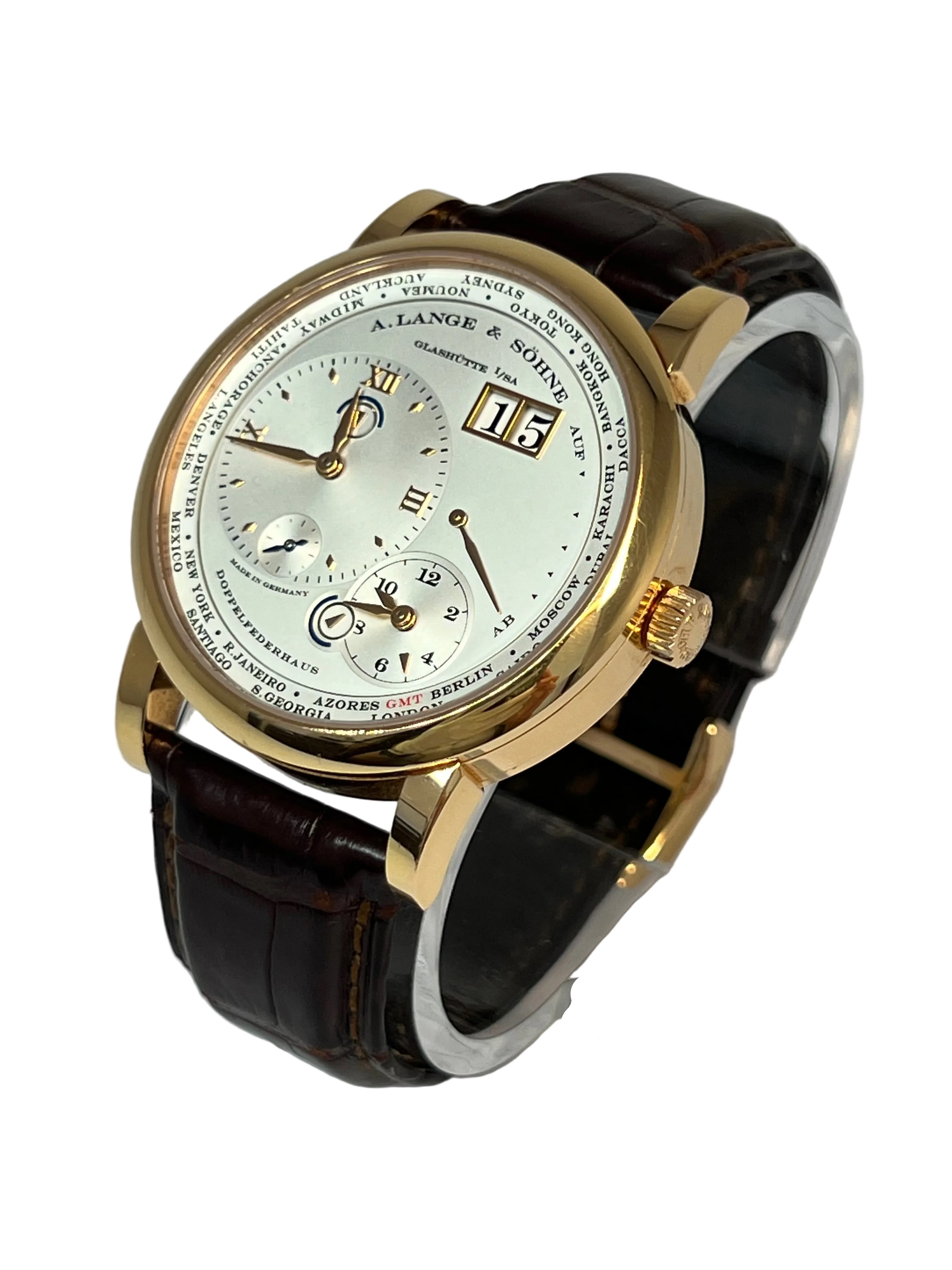 A. Lange & Söhne Lange 1 Time Zone 18K Rose Gold Men’s Watch