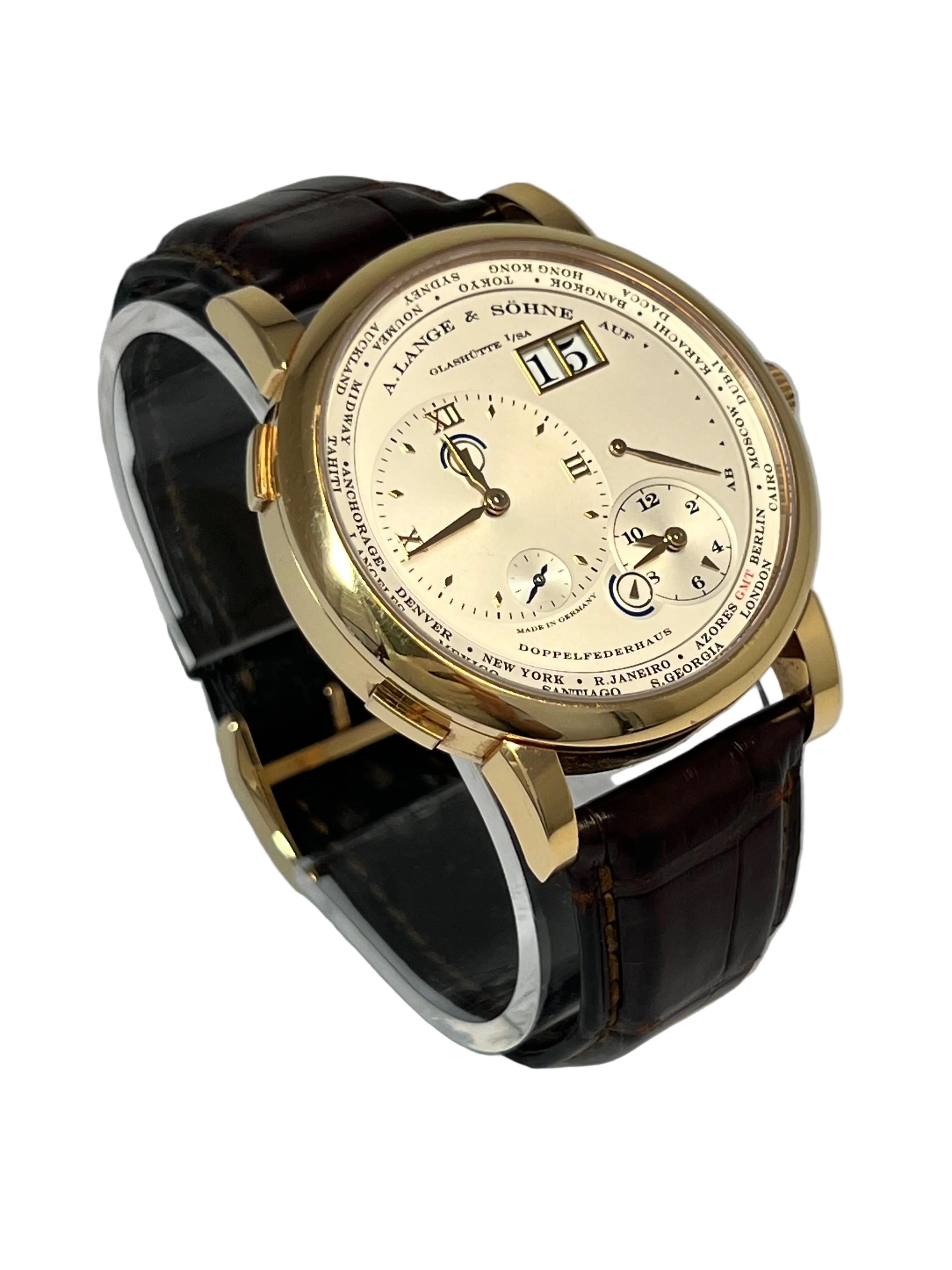 A. Lange & Söhne Lange 1 Time Zone 18K Rose Gold Men’s Watch