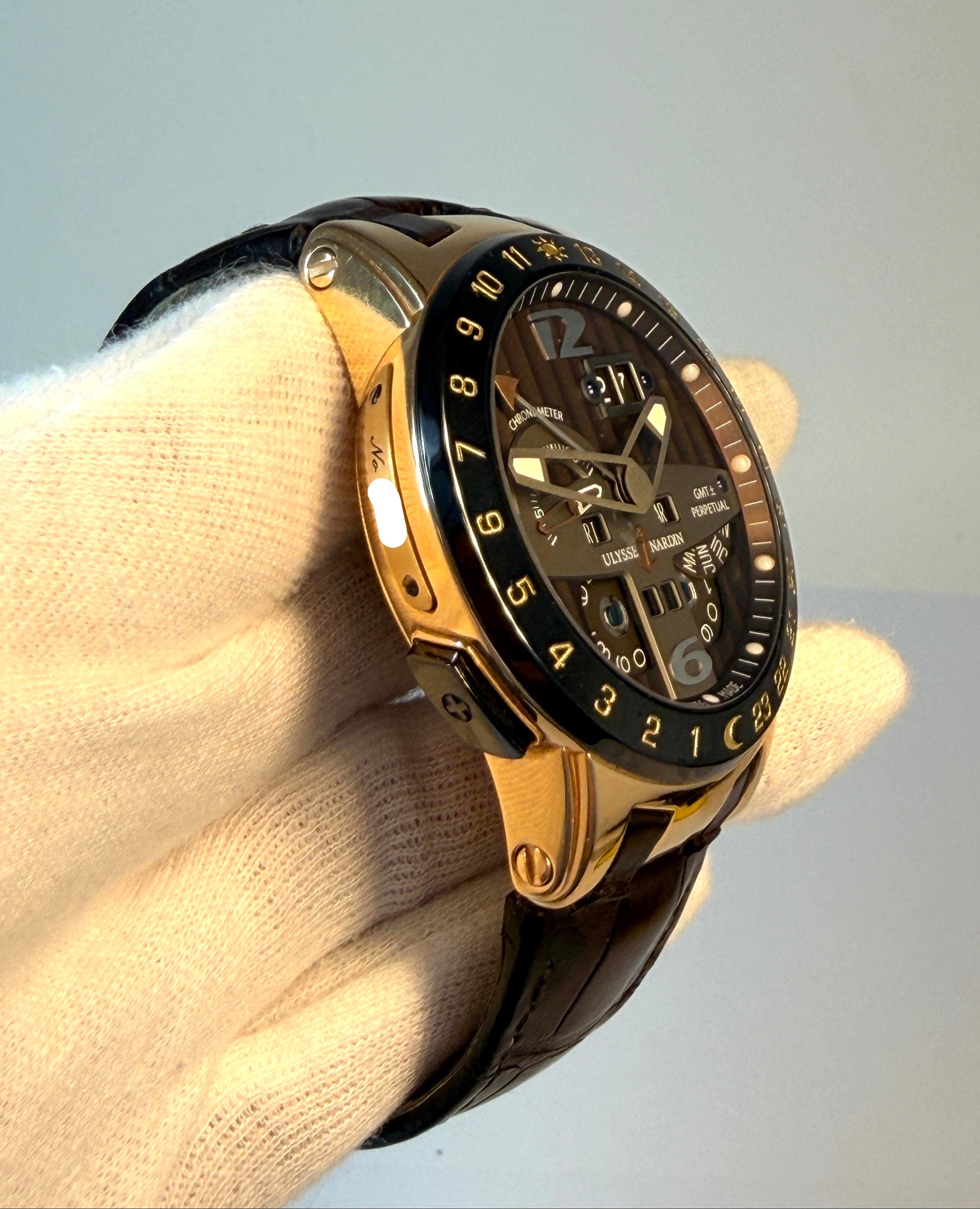 Ulysse Nardin El Toro Perpetual GMT 18K Rose Gold Men's Watch