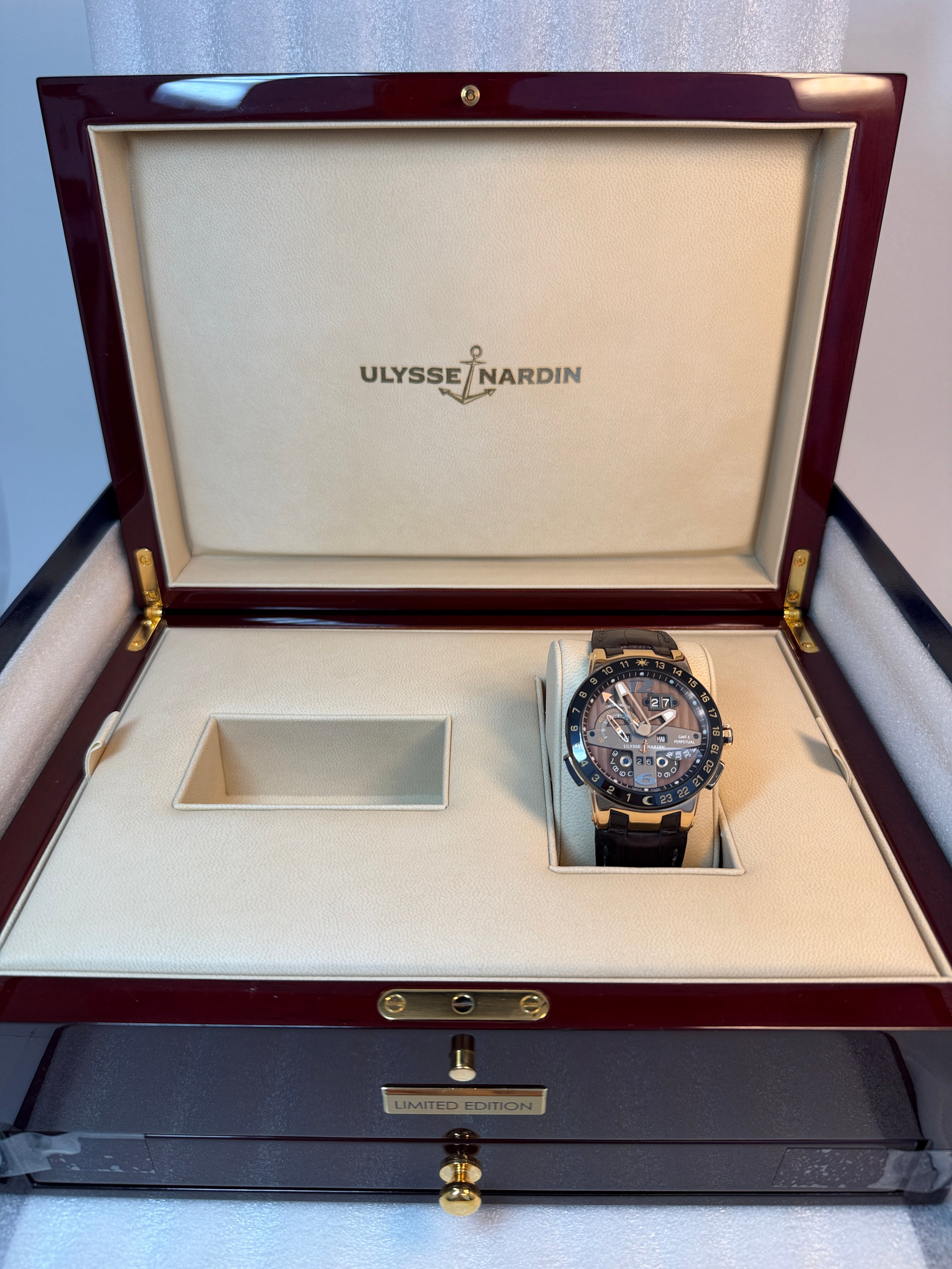 Ulysse Nardin El Toro Perpetual GMT 18K Rose Gold Men's Watch