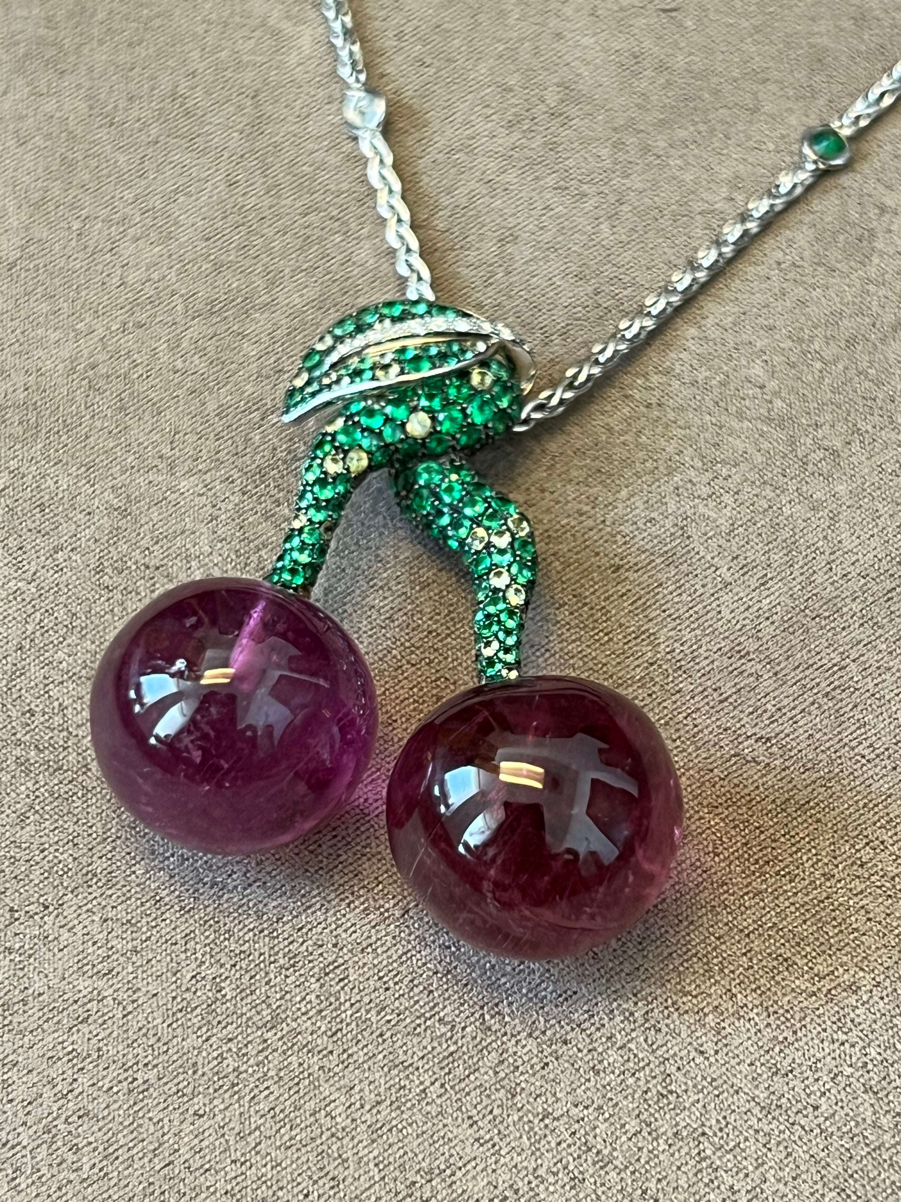 De Grisogono Cherry 18K White gold & Diamonds Pendant