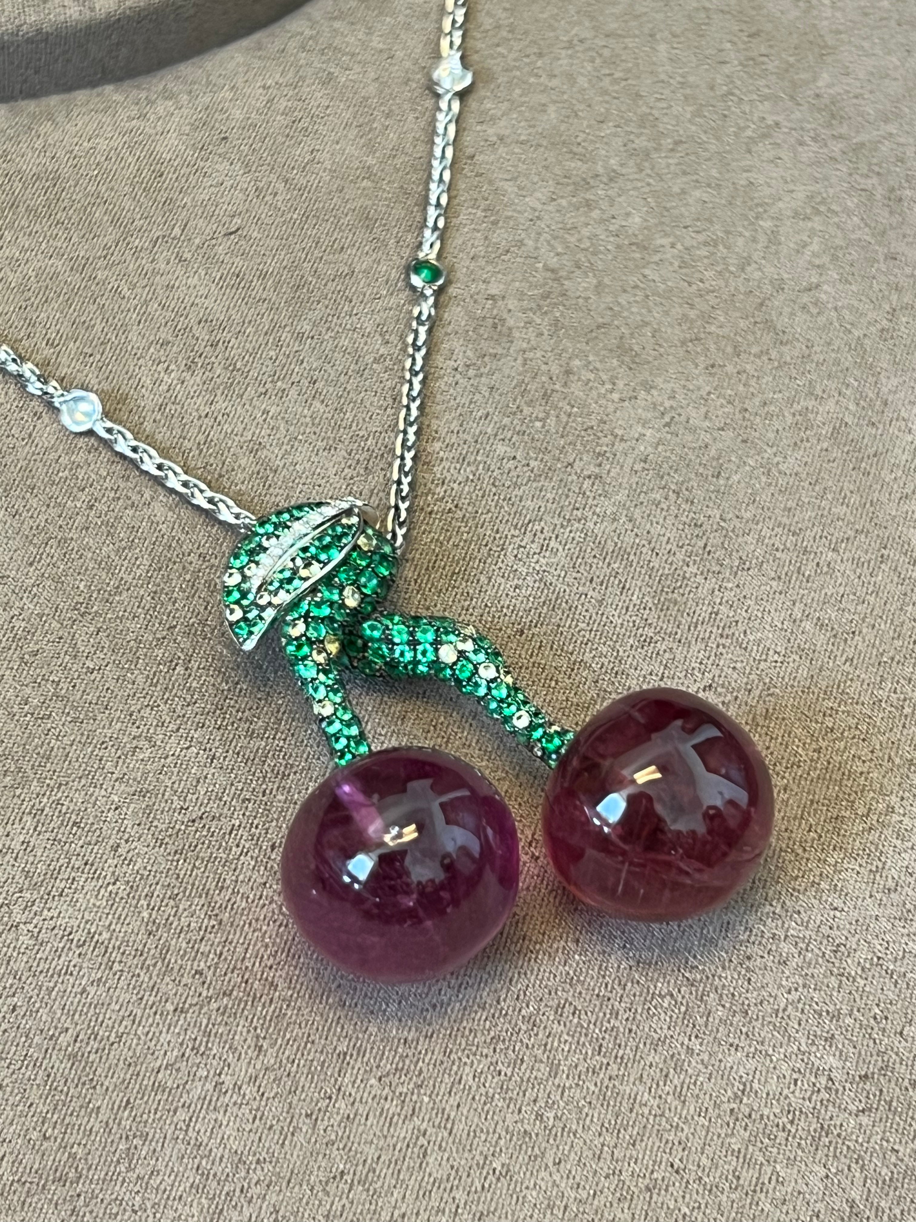 De Grisogono Cherry 18K White gold & Diamonds Pendant
