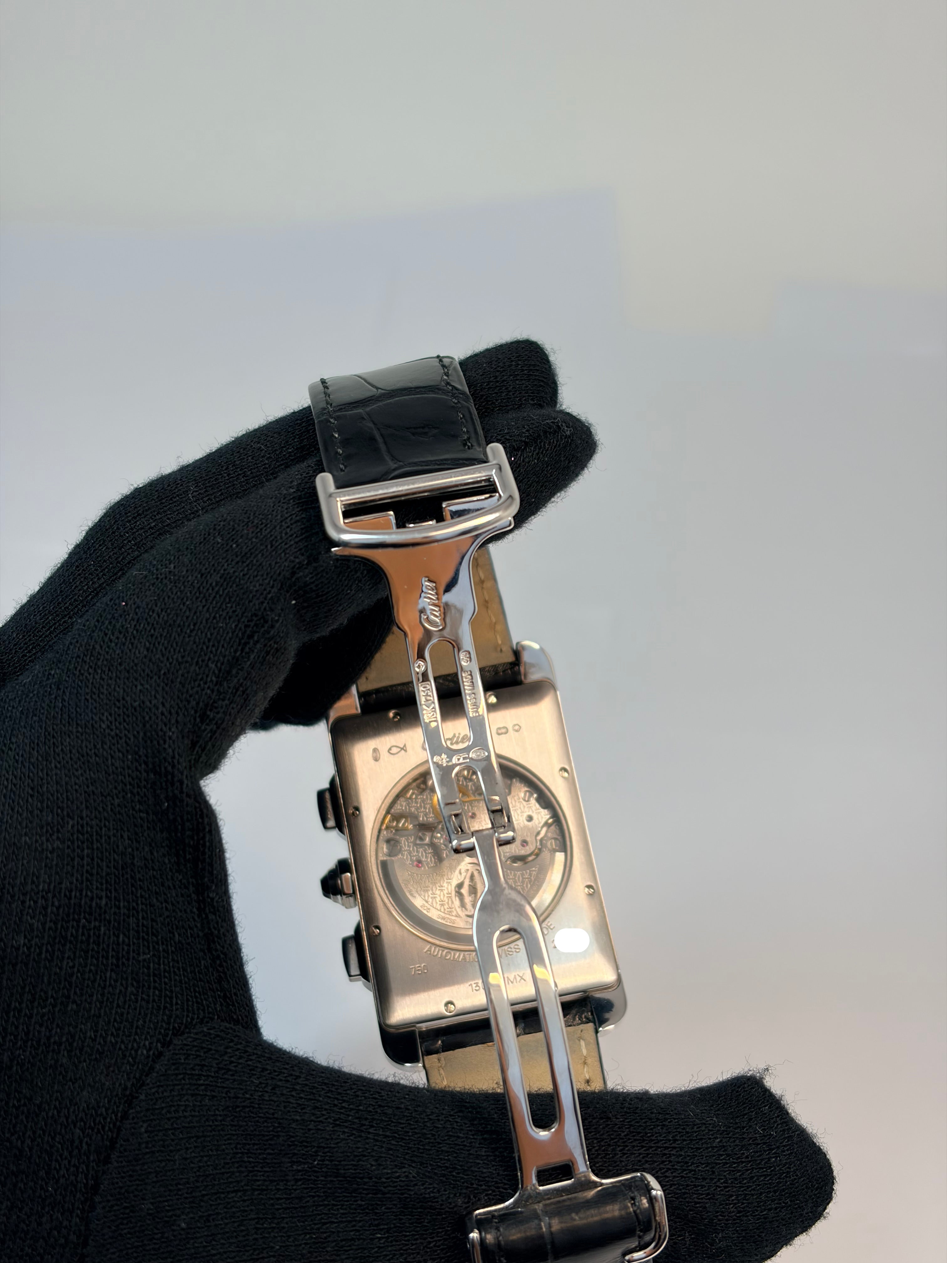 Cartier Tank Américaine XL Chronograph 18K White Gold Men’s Watch