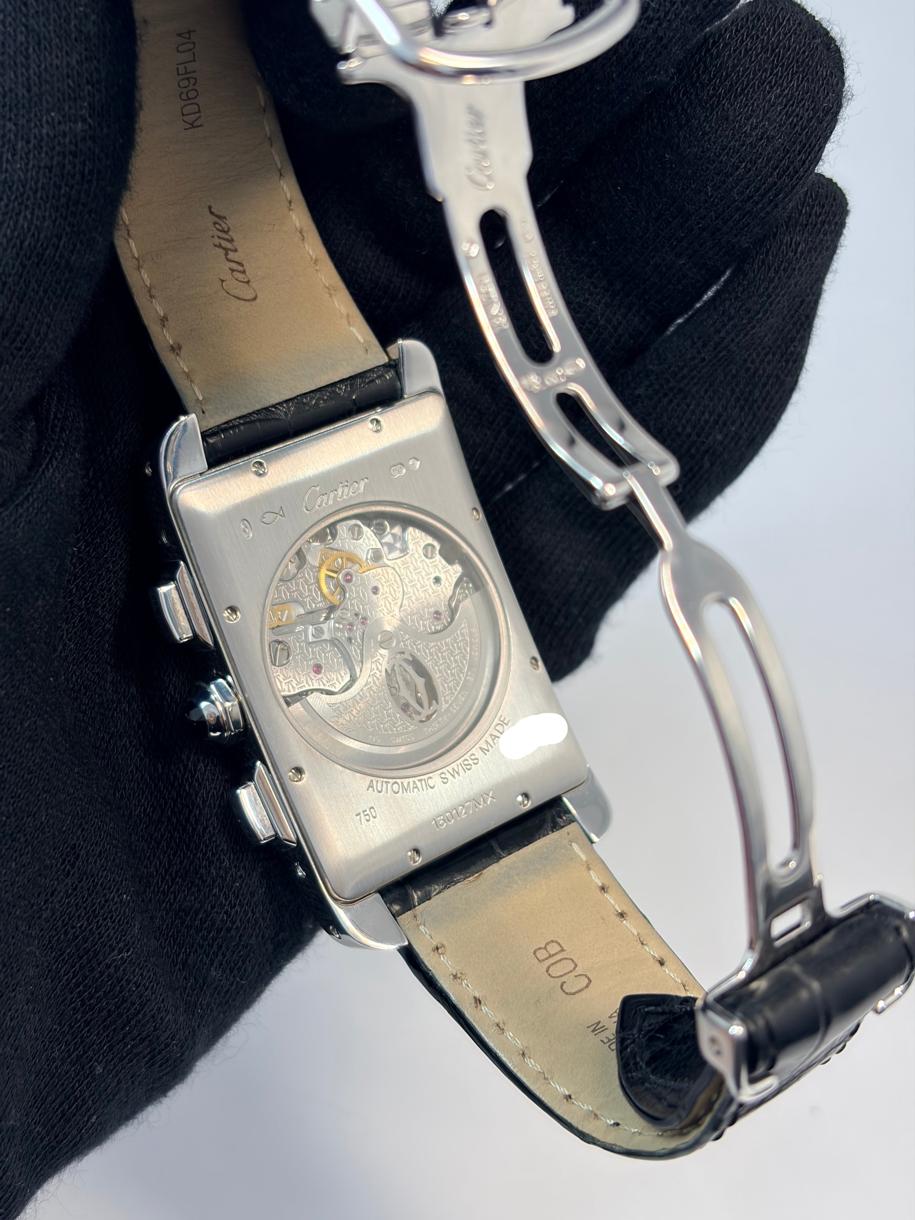 Cartier Tank Américaine XL Chronograph 18K White Gold Men’s Watch