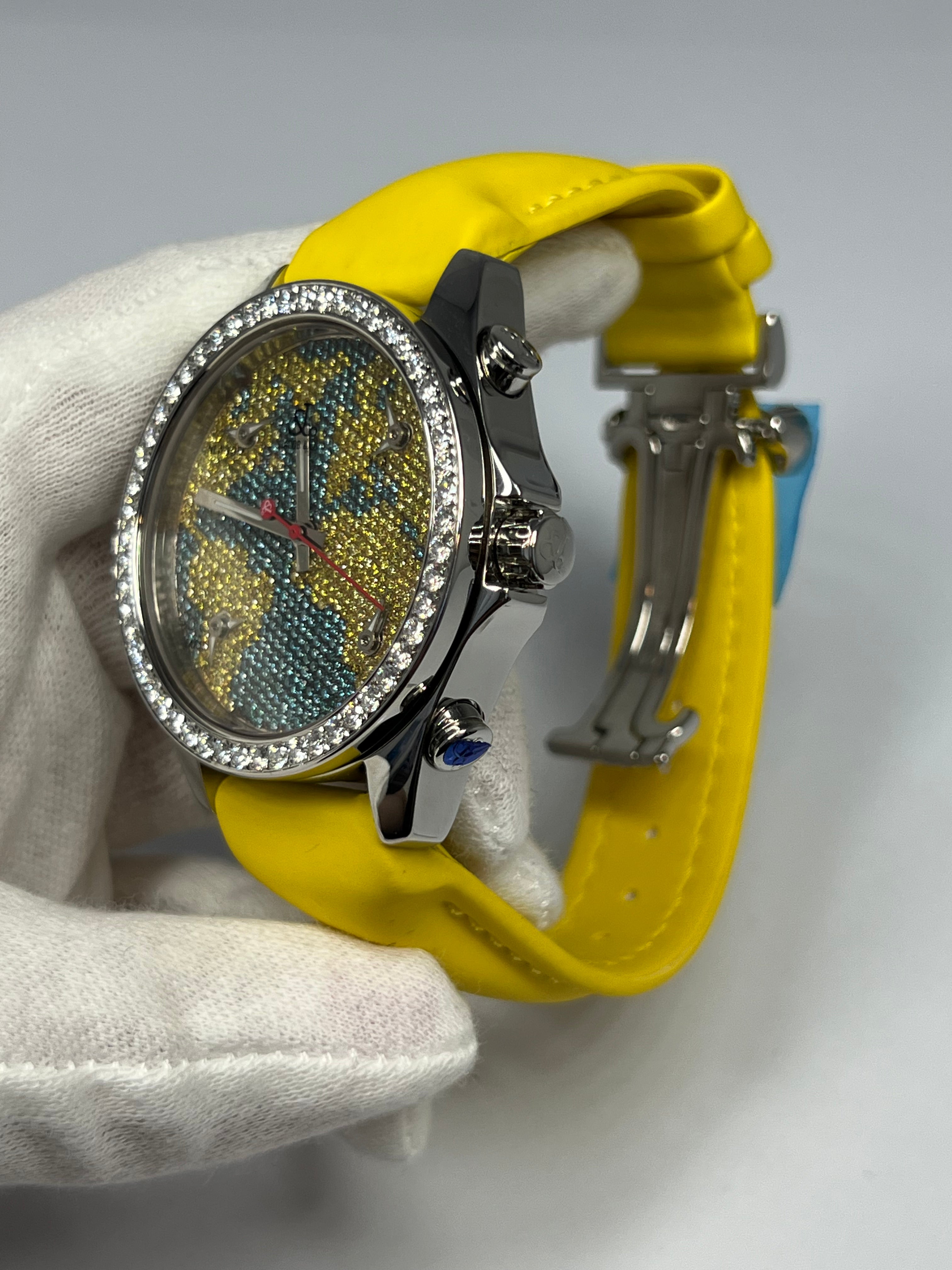 Jacob & Co Five Time Zone Stainless Steel and White Diamonds Watch