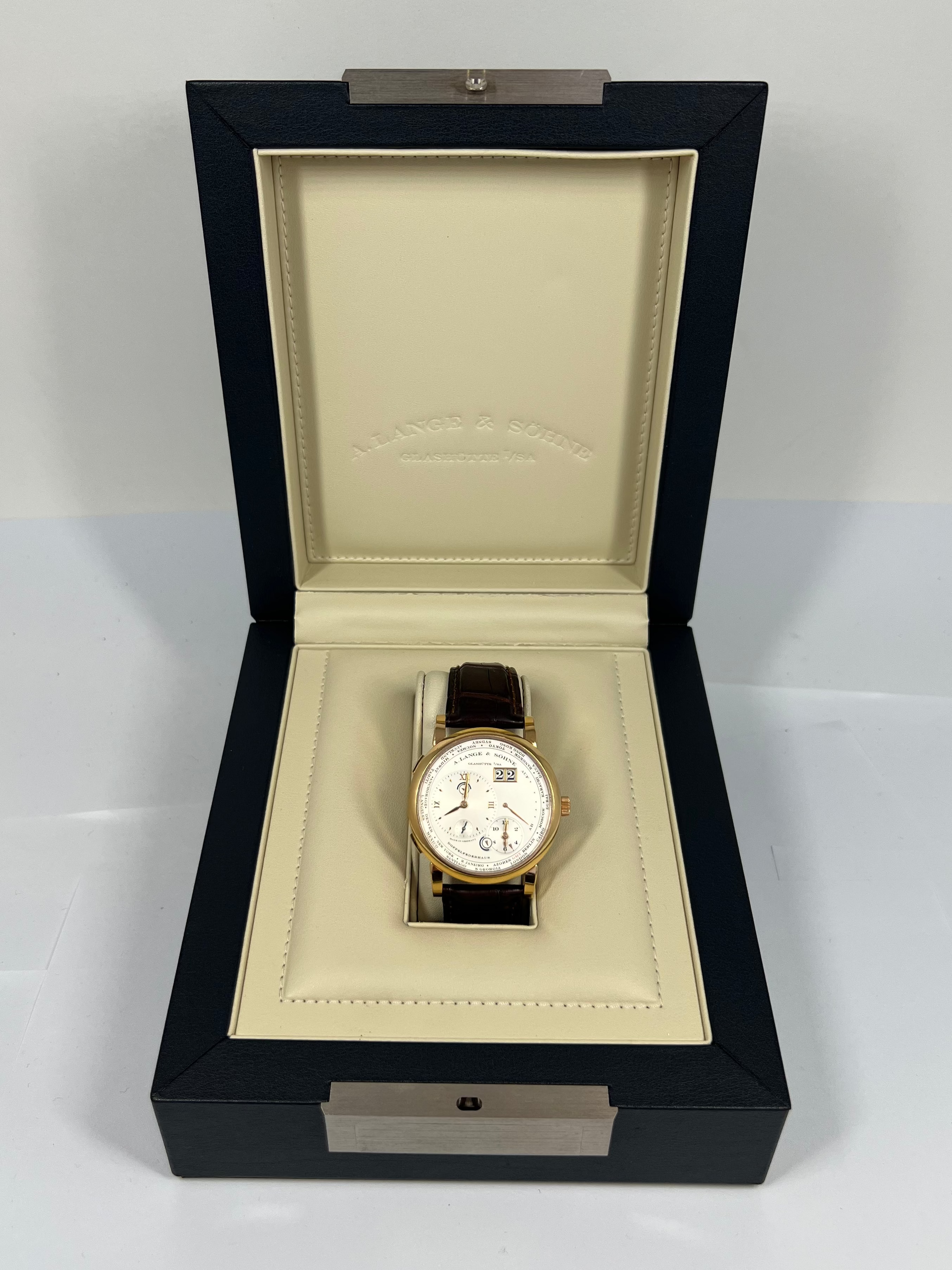 A. Lange & Söhne Lange 1 Time Zone 18K Rose Gold Men’s Watch