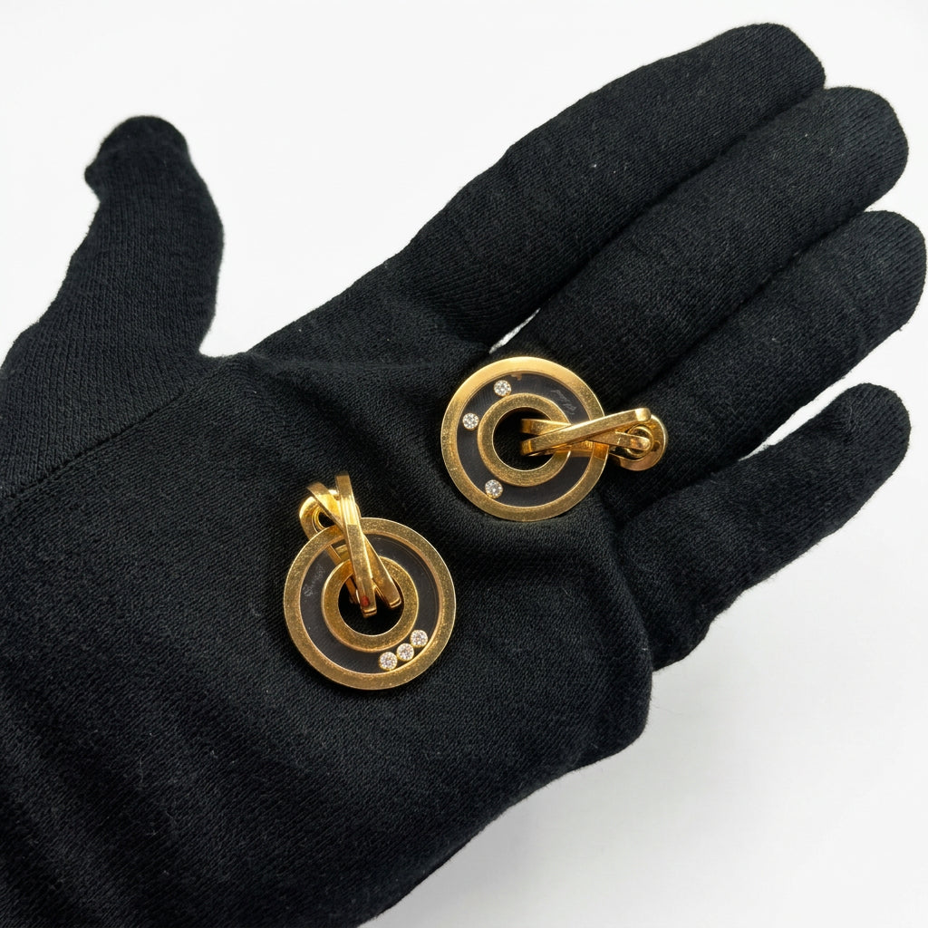 Chopard Happy Diamonds 18K Yellow Gold Ring & Earrings Set