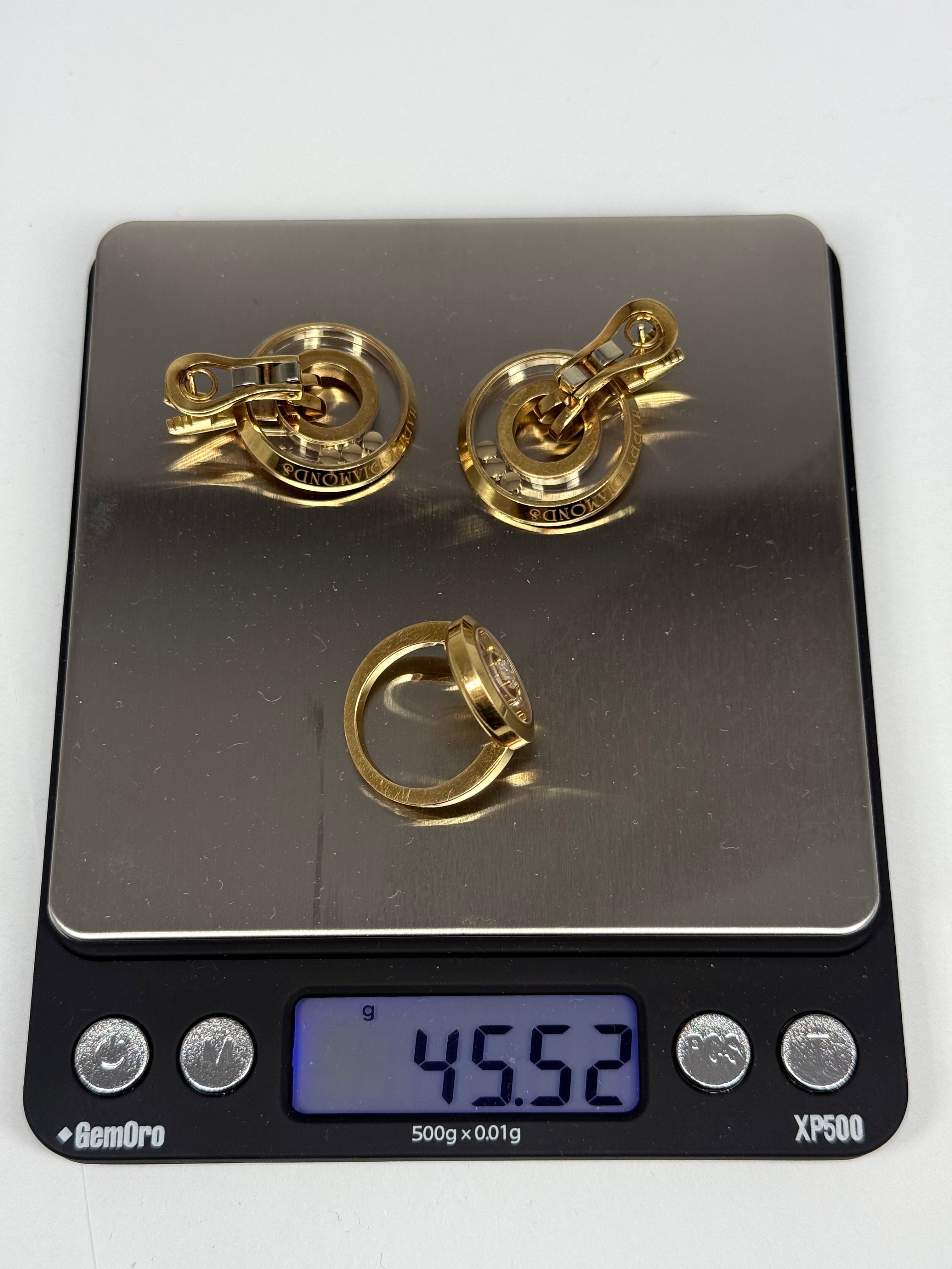 Chopard Happy Diamonds 18K Yellow Gold Ring & Earrings Set