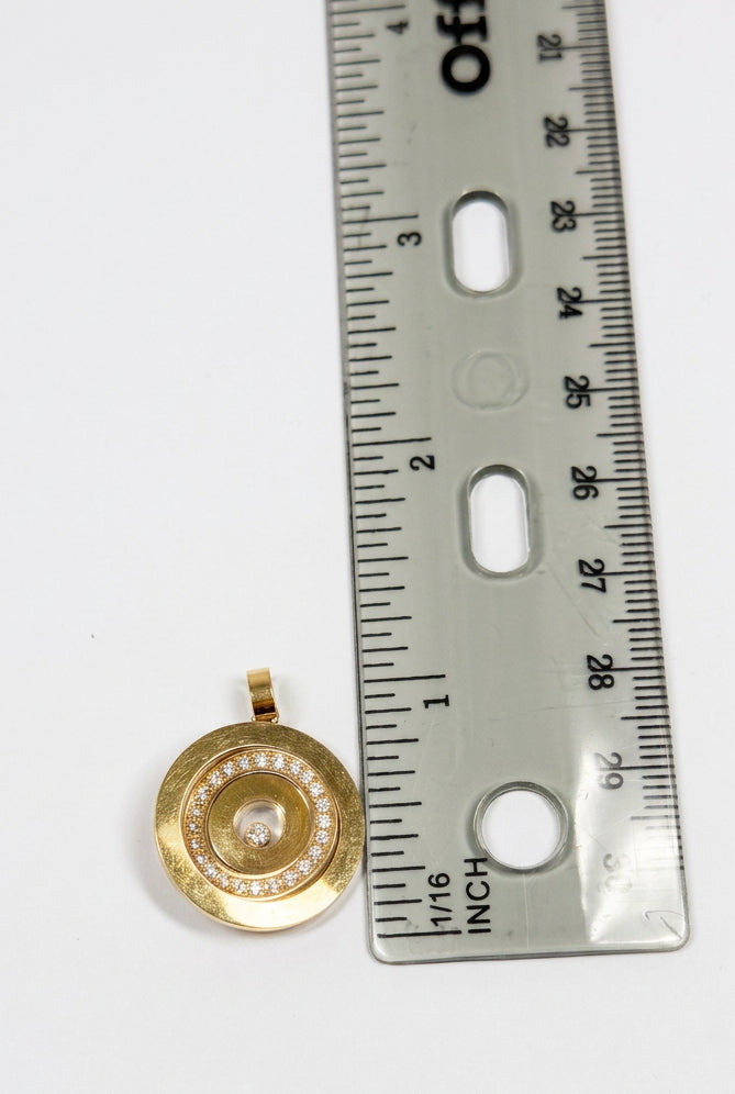 Chopard Happy Diamonds 18K Yellow Gold Diamond Pendant Necklace