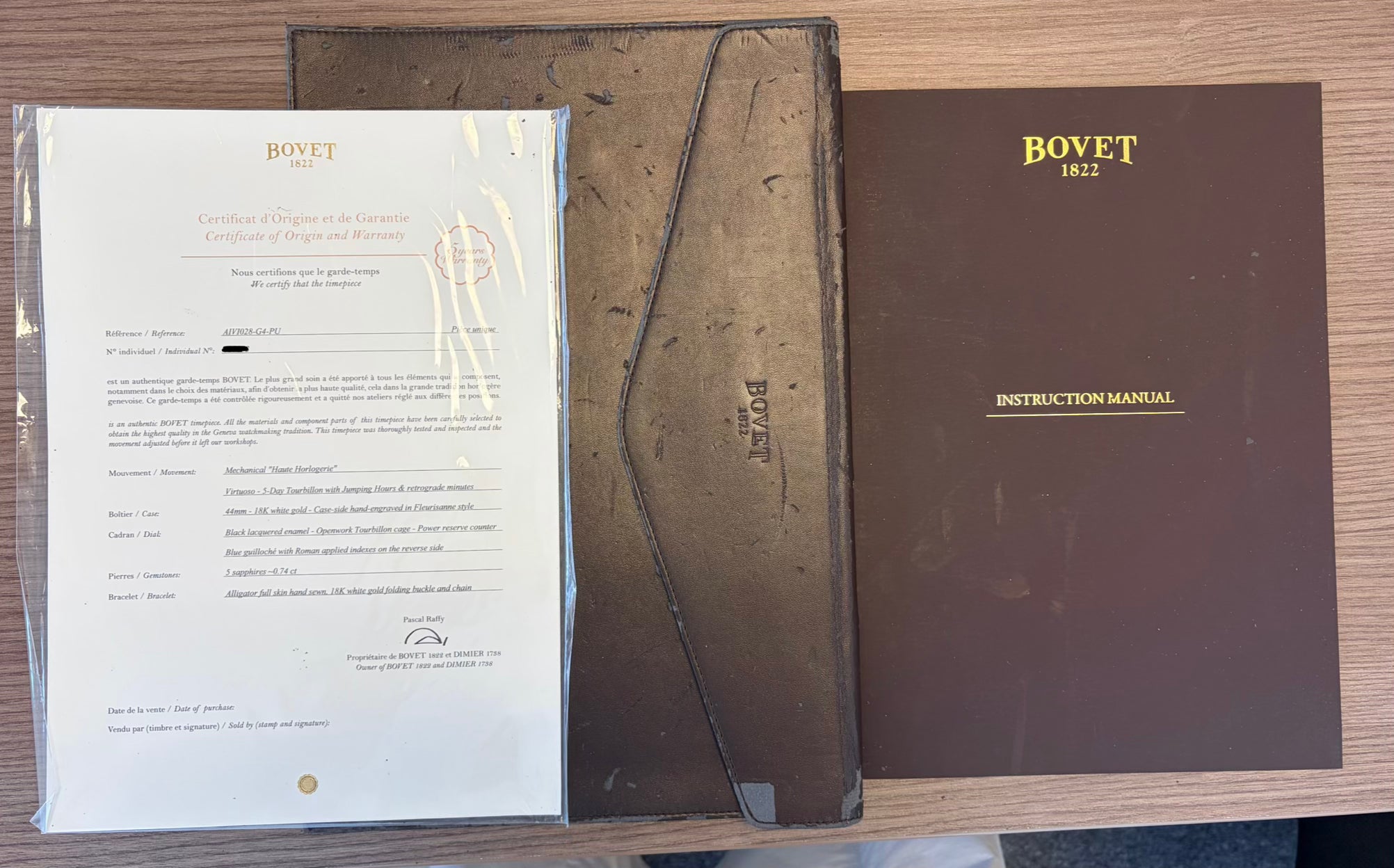 Bovet Virtuoso 18k White Gold Men's Watch