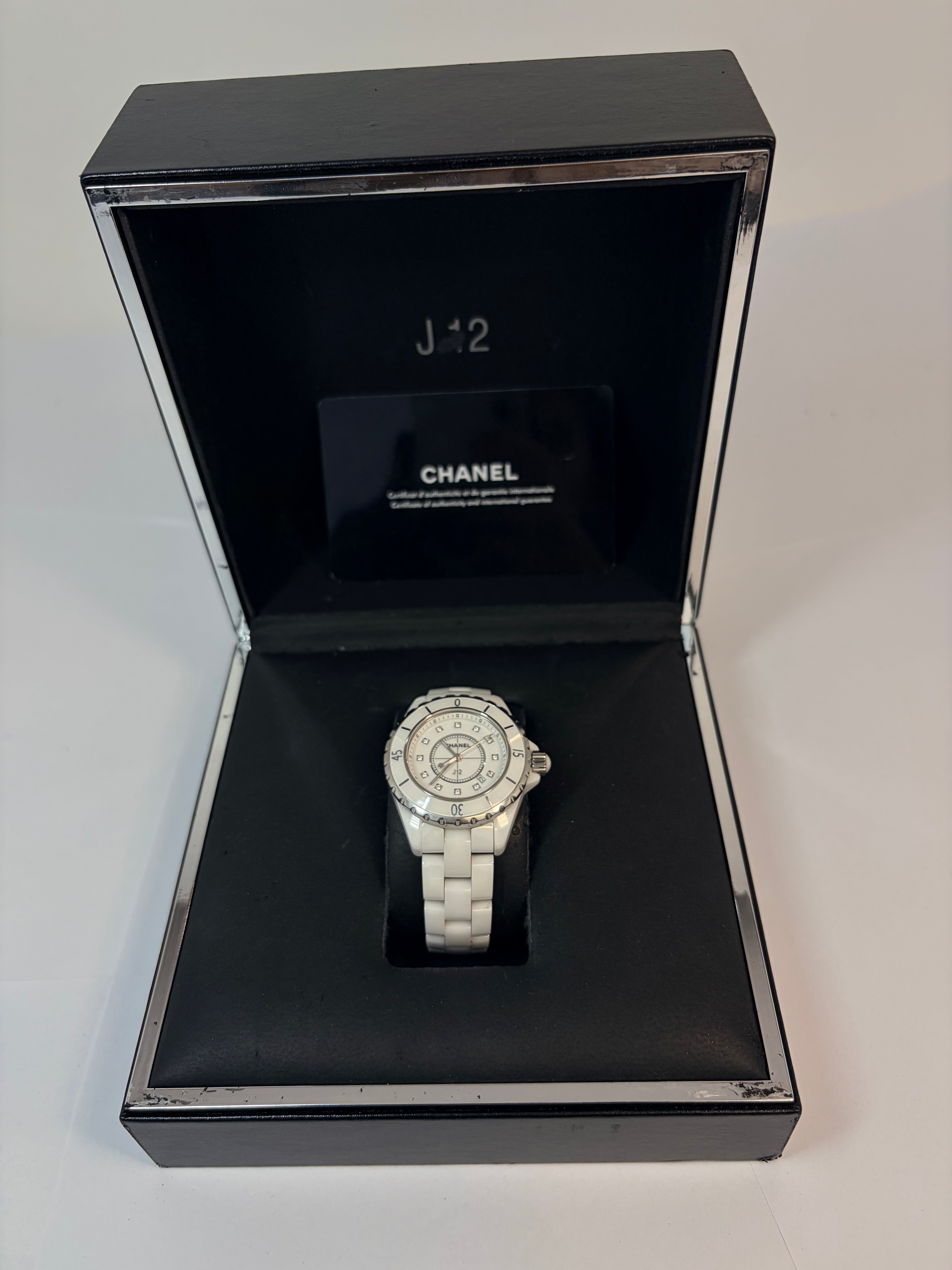 Chanel J12 White Ceramic & Diamond Ladies’ Watch