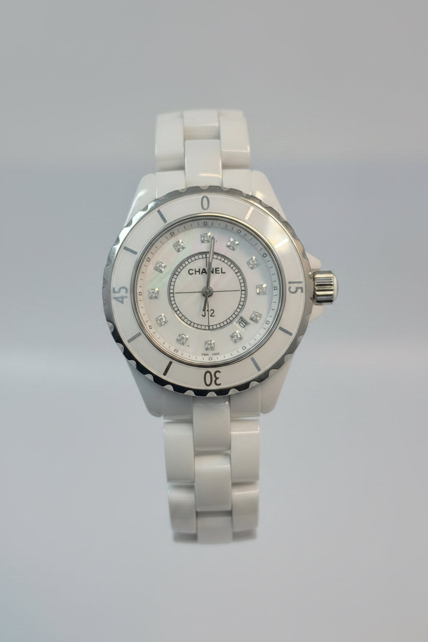 Chanel J12 White Ceramic & Diamond Ladies’ Watch