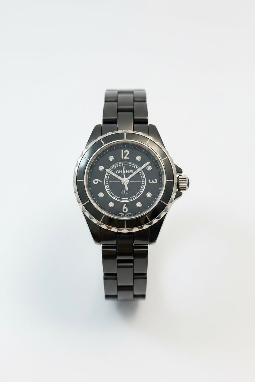 Chanel J12 Black Ceramic & Diamond Ladies’ Watch