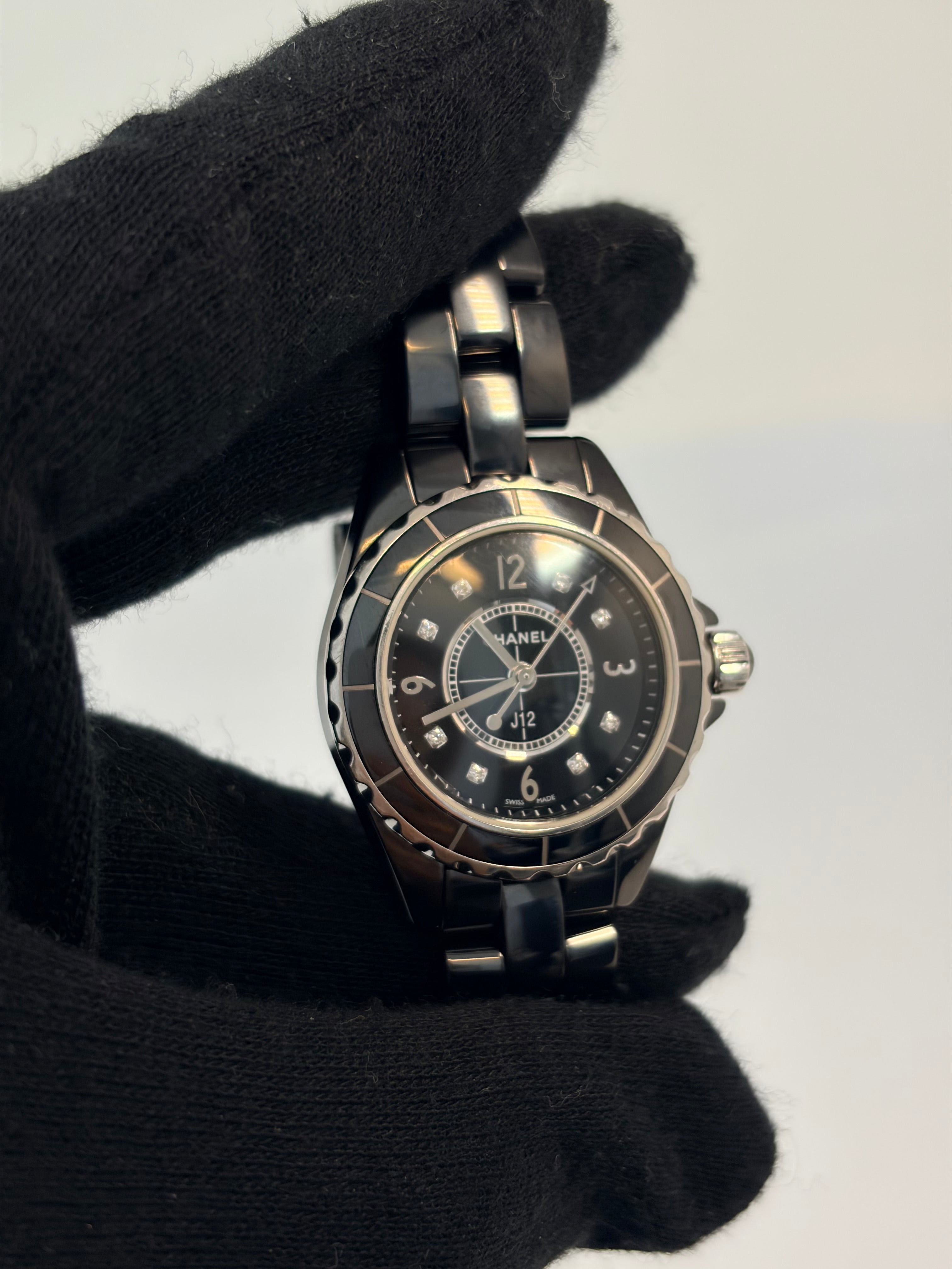Chanel J12 Black Ceramic & Diamond Ladies’ Watch