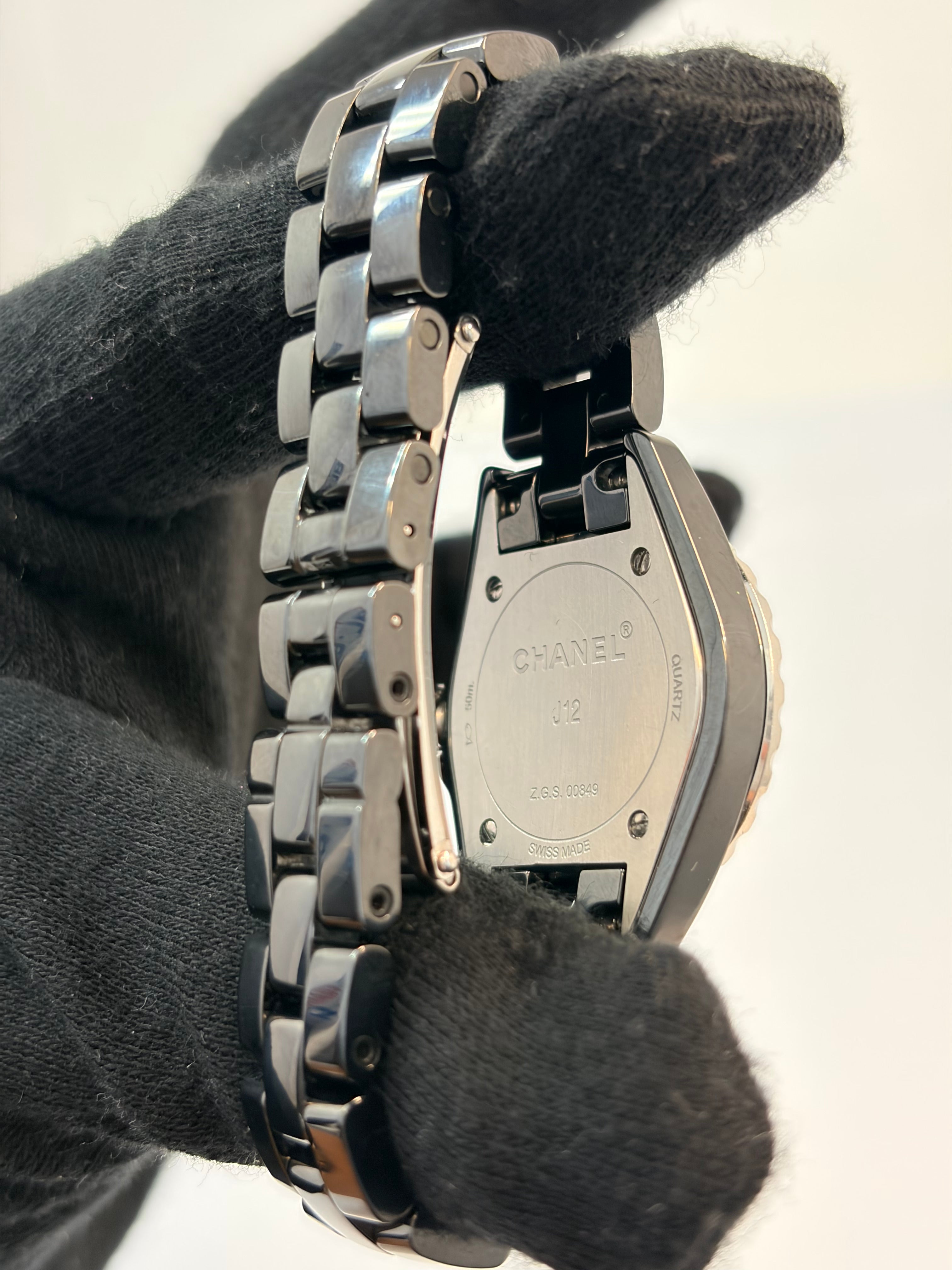 Chanel J12 Black Ceramic & Diamond Ladies’ Watch