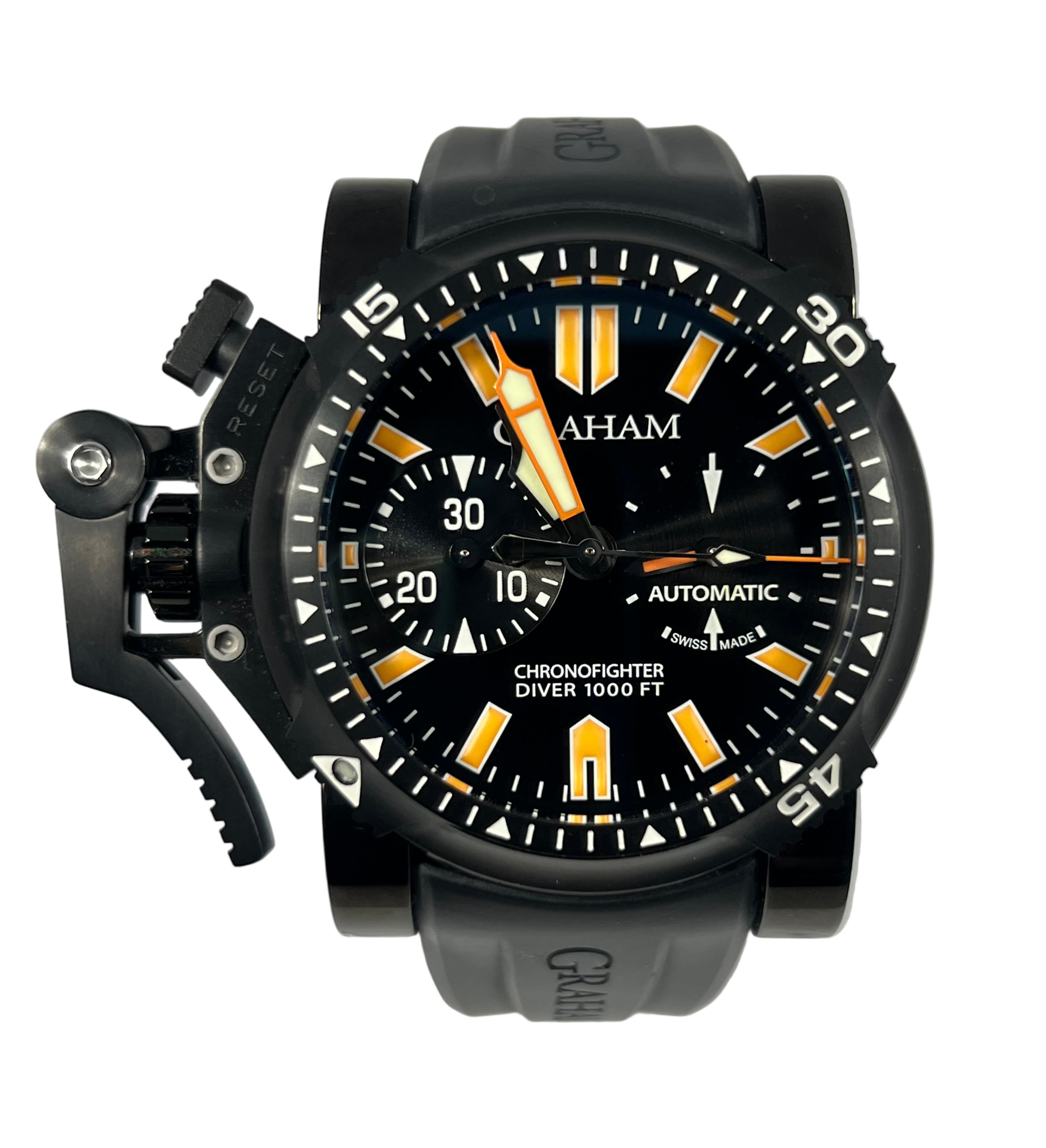 Graham Chronofighter Oversize Diver Chronograph PVD Stainless Steel Men's Watch