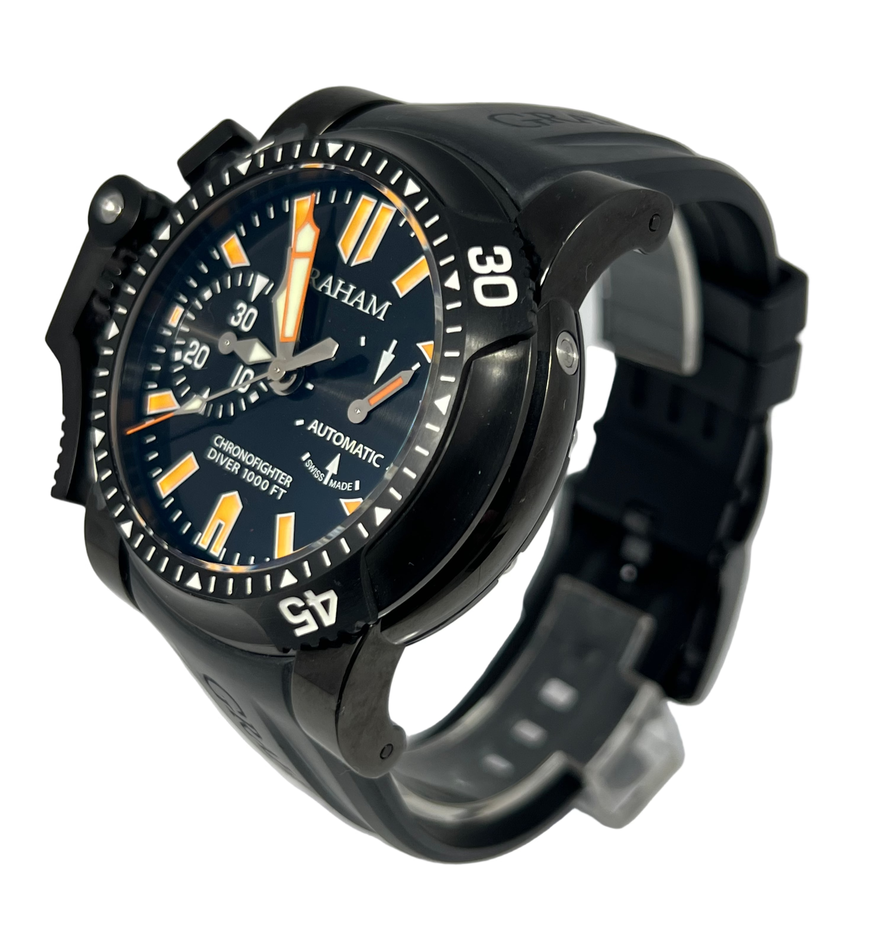 Graham Chronofighter Oversize Diver Chronograph PVD Stainless Steel Men's Watch