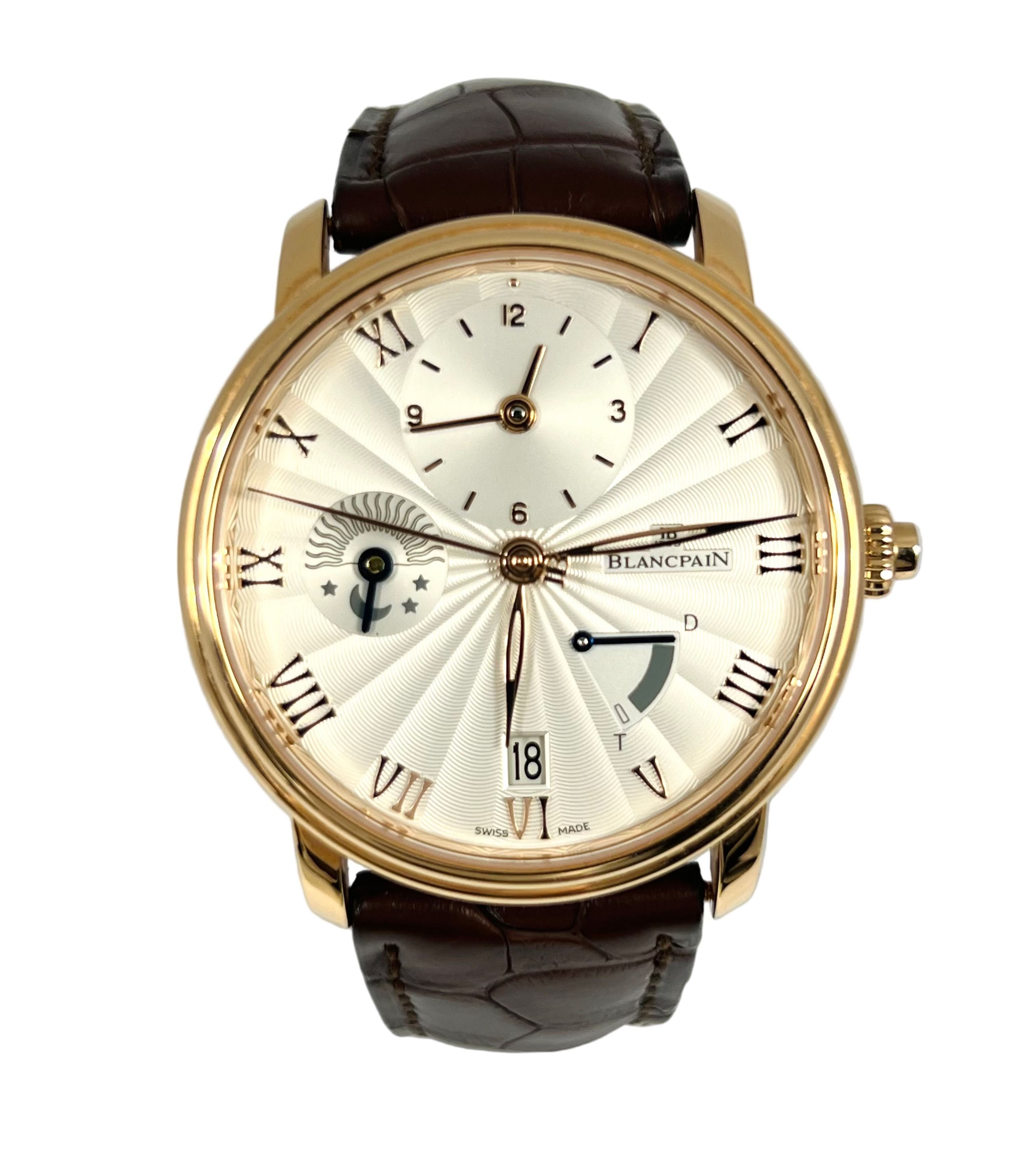 Blancpain Villeret Half Timezone 18K Rose Gold Men's Watch
