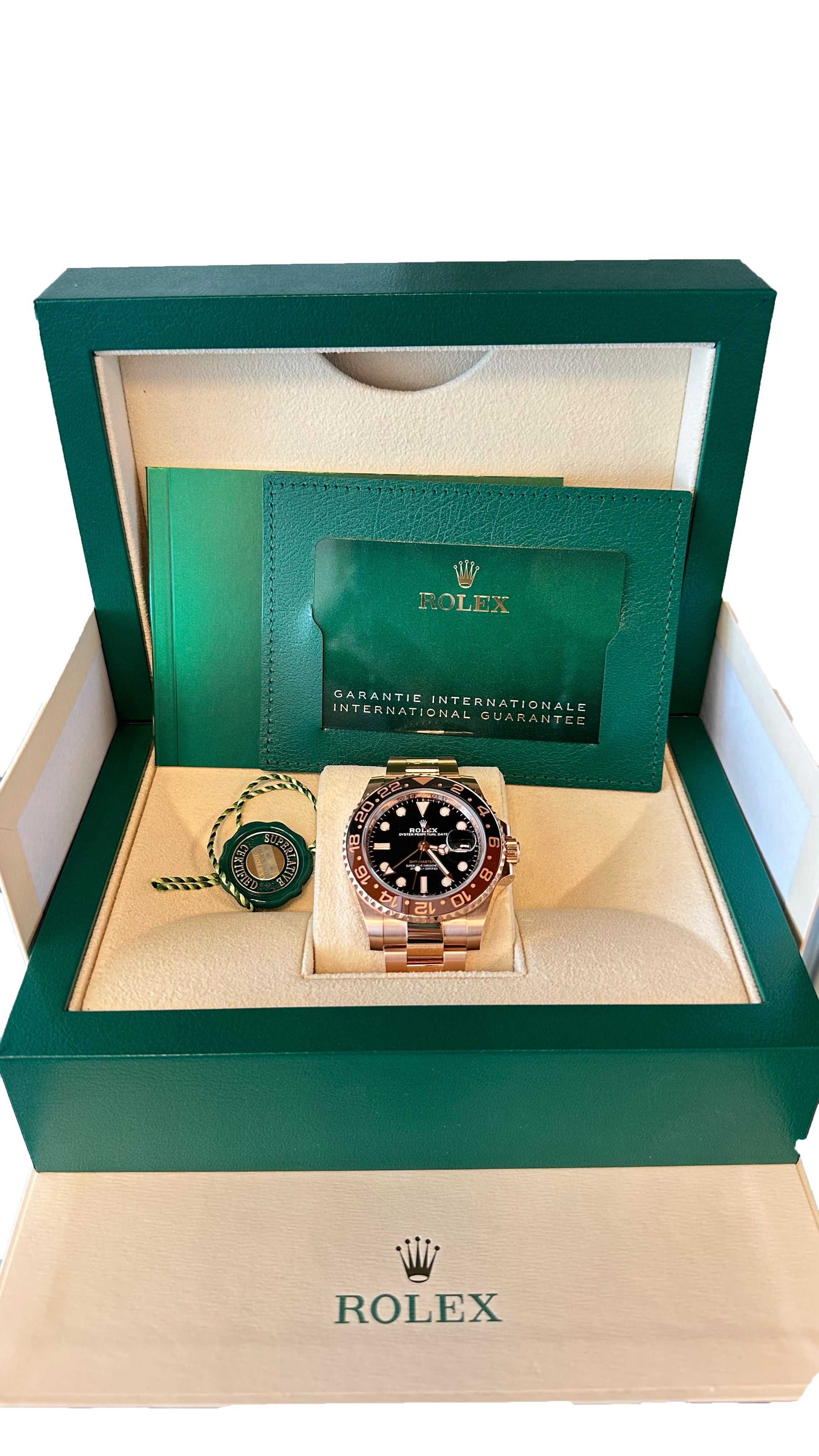 Rolex GMT 18K Rose Gold & Ceramic Men's Watch